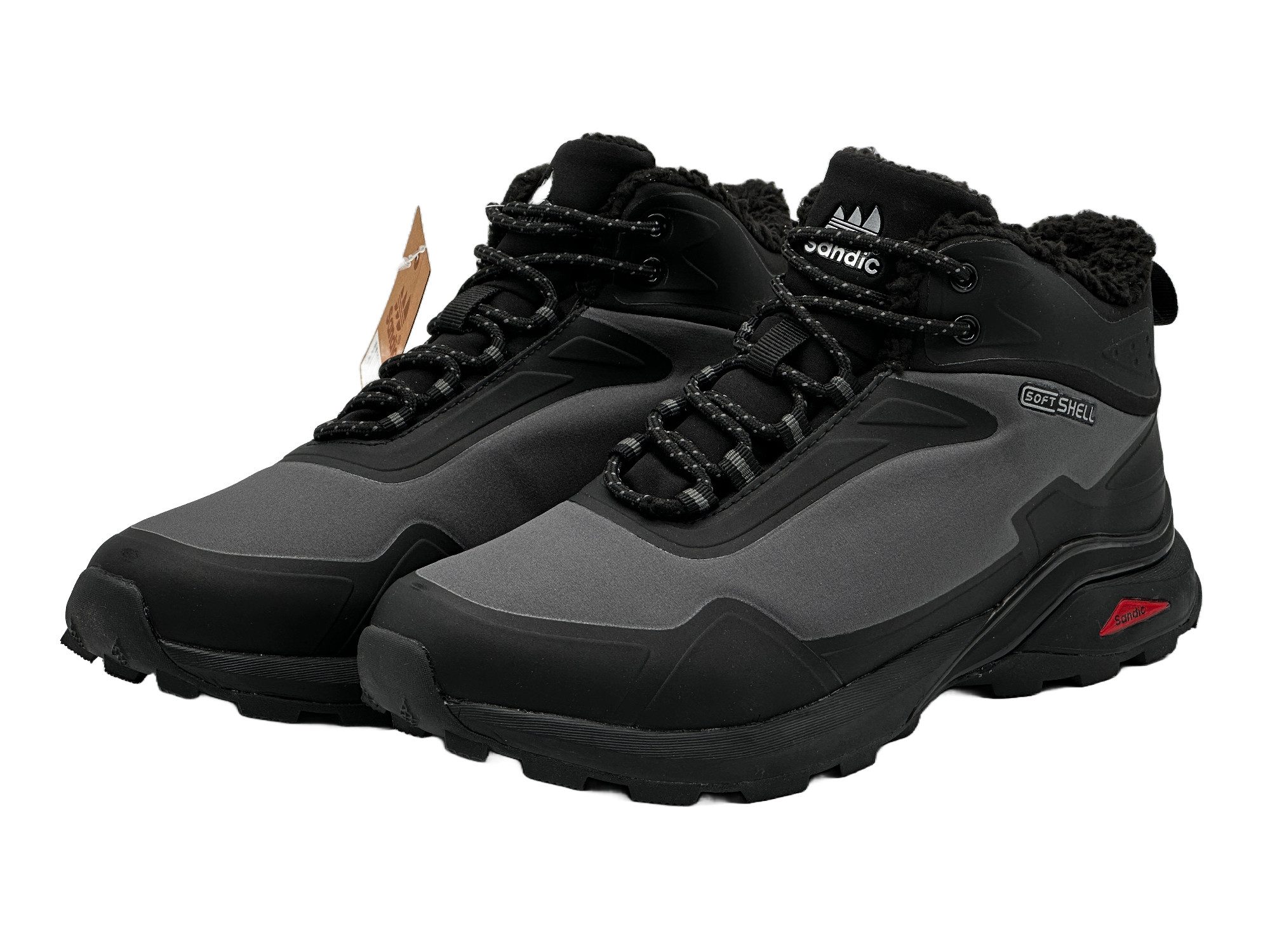 Nowaland gefütterte Trekkingschuhe Outdoorschuhe Wanderstiefel Isolierende Innenfütterung, Softshell-Obermaterial