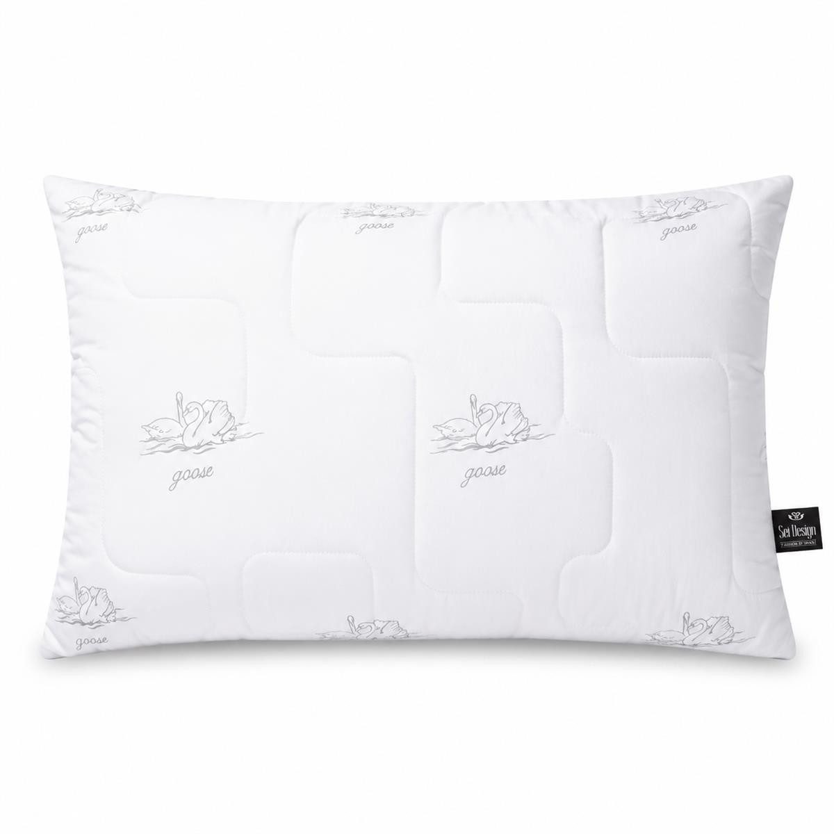 SEI Design Kopfkissen Kopfkissen Kissen Mikrofaser Seitenschläferkissen, Füllung: 700g luxuriöse Mikrofaser, Bezug: Mikrofaser gesteppt, Seitenschläfer, Rückenschläfer, Bauchschläfer, Kissen, 1 Kopfkissen, Vegane Alternative zu Daunenkissen
