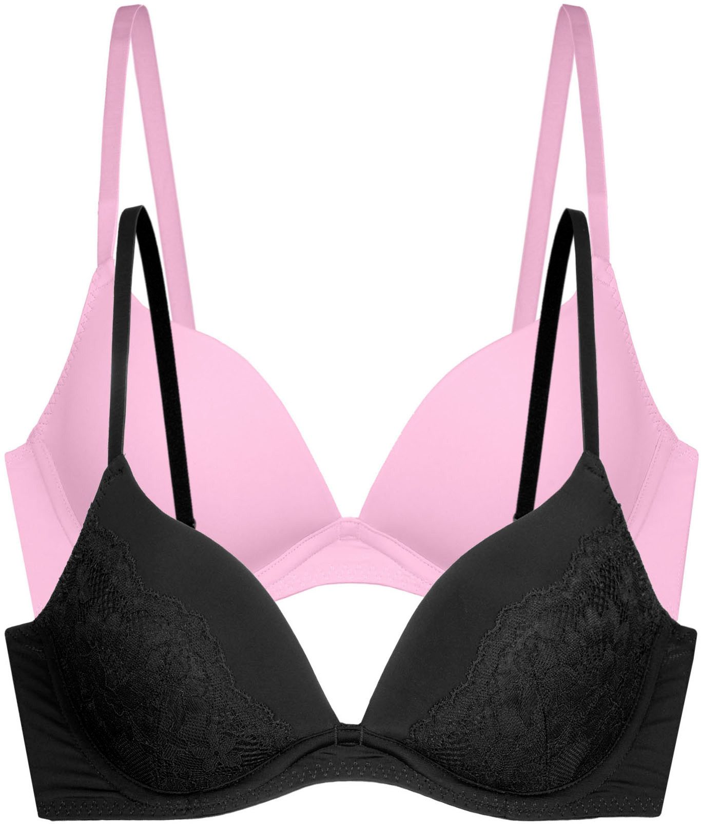 Dorina Push-up-BH WILLA (2er Pack) leicht gepolsterte Cups, mit Bügel