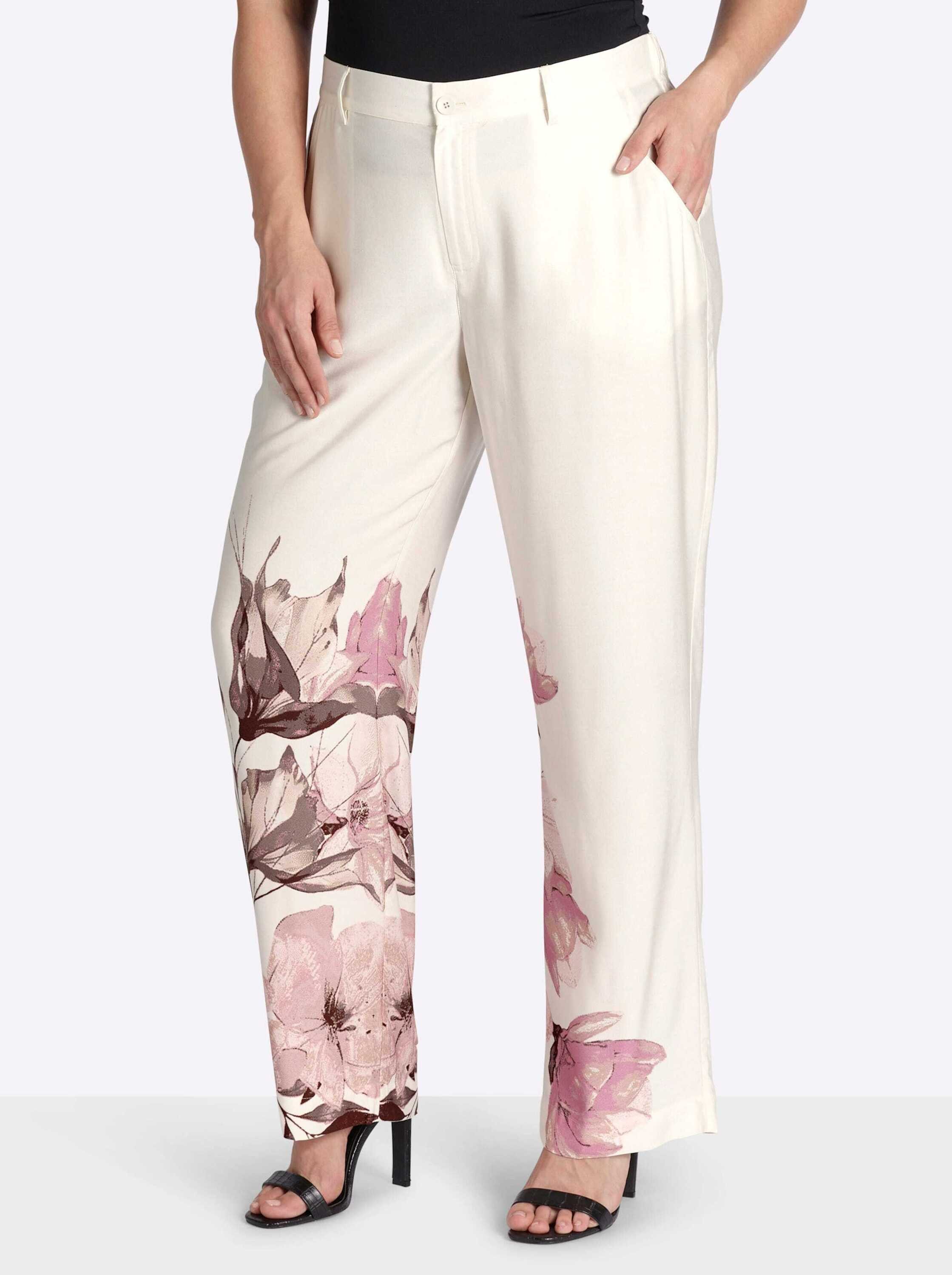 Sheego Jerseyhose Hose lang erhöht
