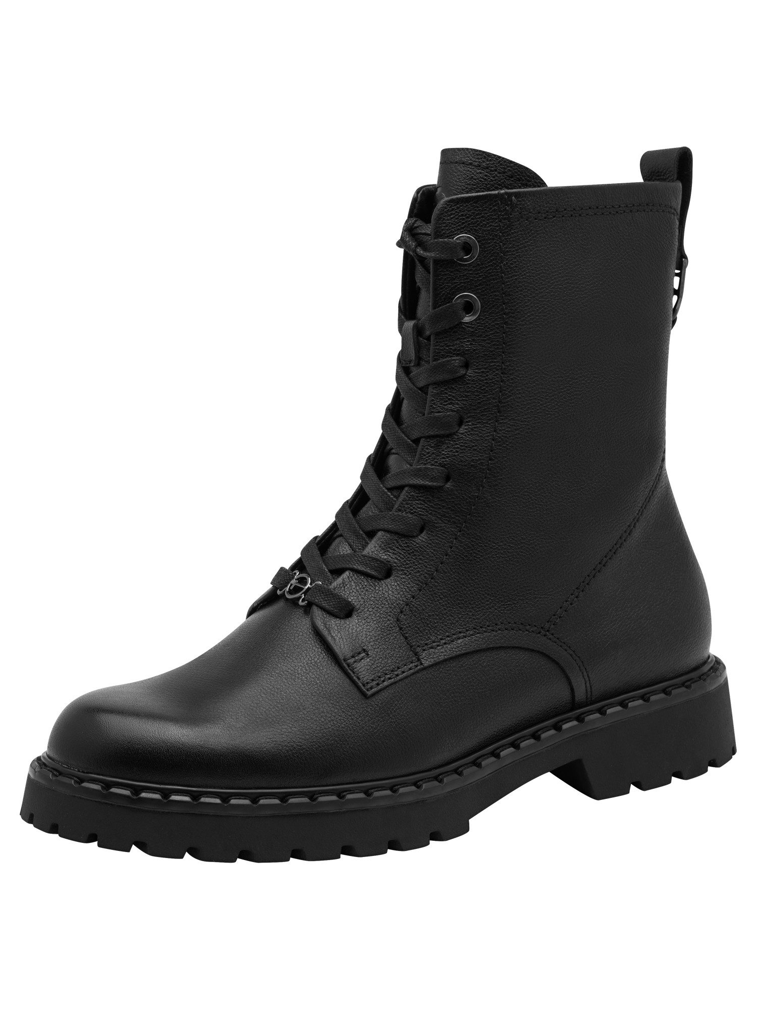 Tamaris TOUCH-IT aus Leder kein Absatz 1-25214-47 Schnürstiefelette TOUCH-IT
