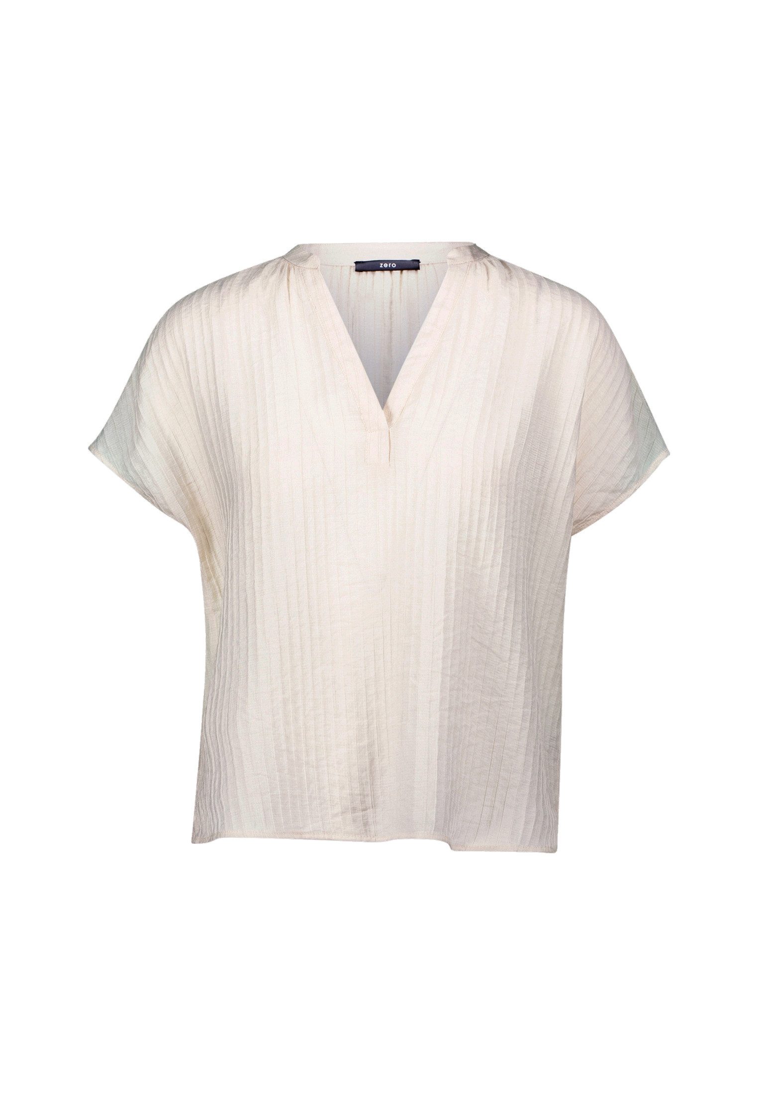 Zero Crinklebluse Damen Crinkle-Bluse mit V-Ausschnitt günstig online kaufen