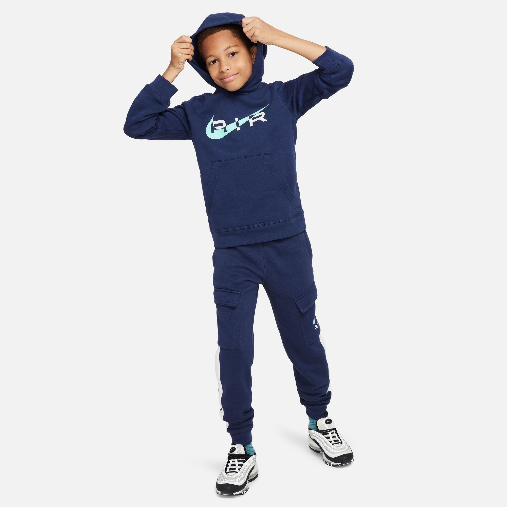 Kinder FLC NAVY Sportswear Kapuzensweatshirt N BB NSW MIDNIGHT Nike - HOODY PO AIR für