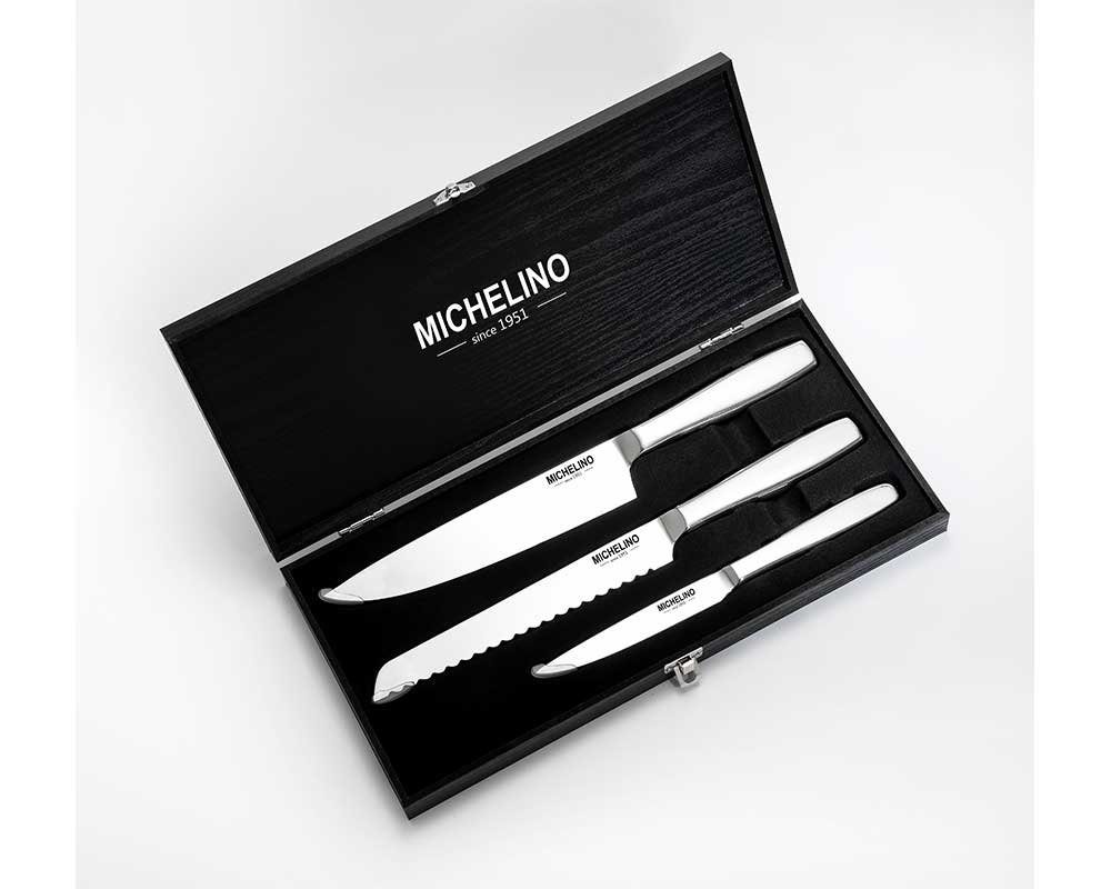 Michelino Messer-Set 3-tlg. Messerset in Geschenkbox Messer-Set (3-tlg)