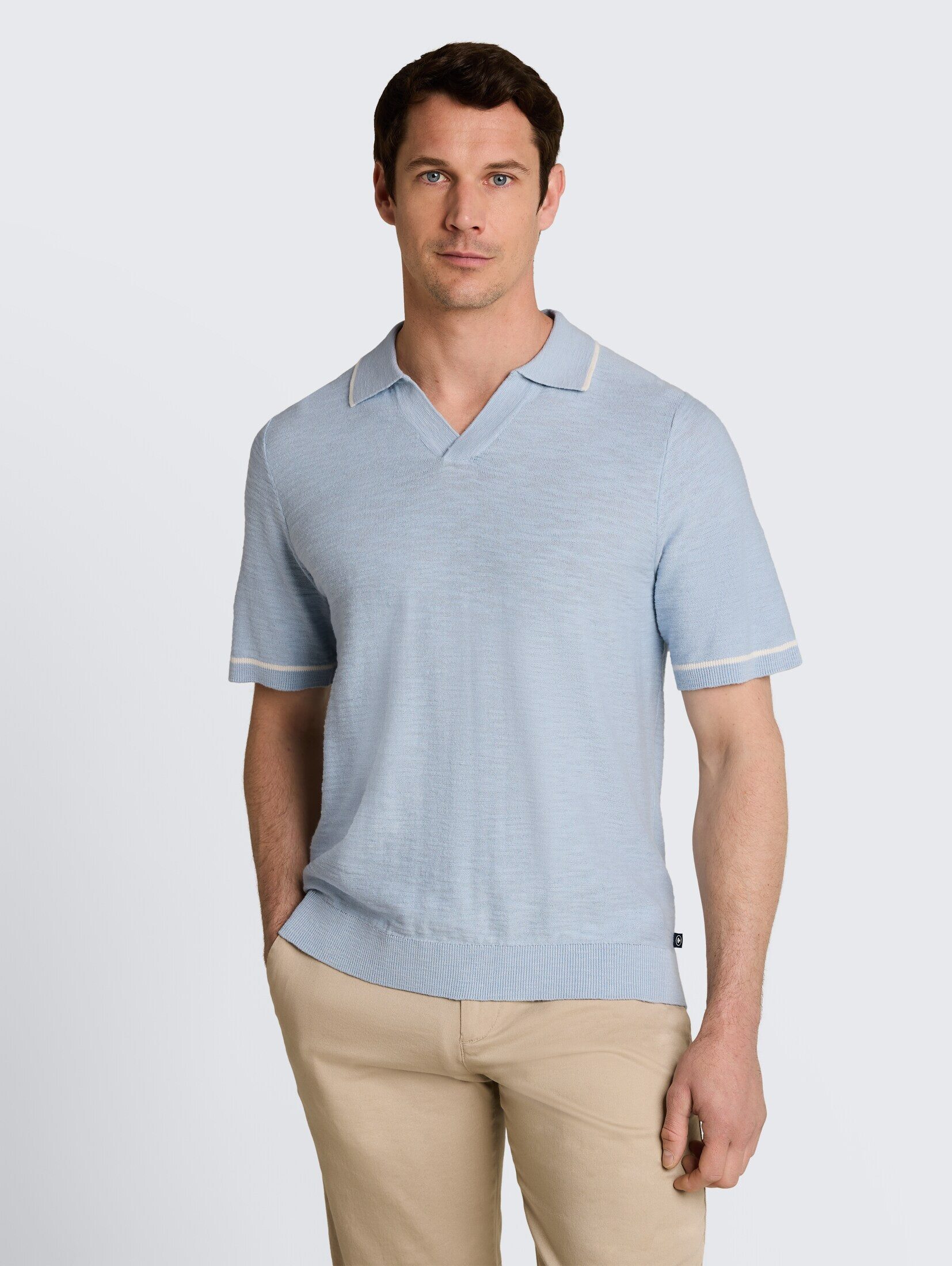 TOM TAILOR T-Shirt Pullover & Strickjacken Strick-Poloshirt aus Baumwolle
