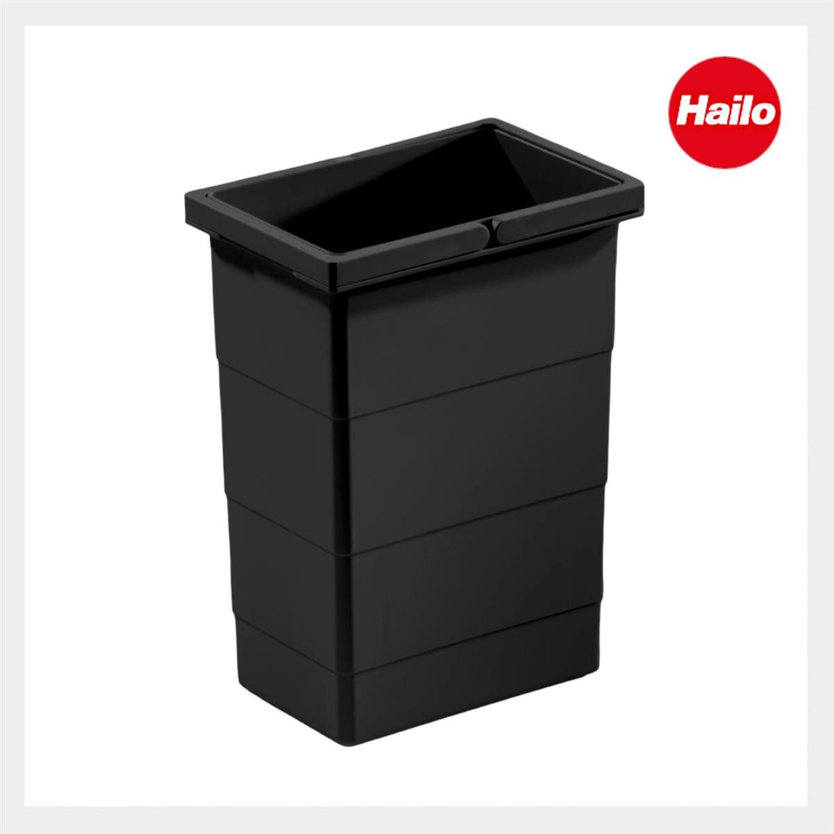 Hailo Einbaumülleimer Hailo Inneneimer 1225959 schwarz 8 L 226 x 156 x 295 mm 2 Henkel