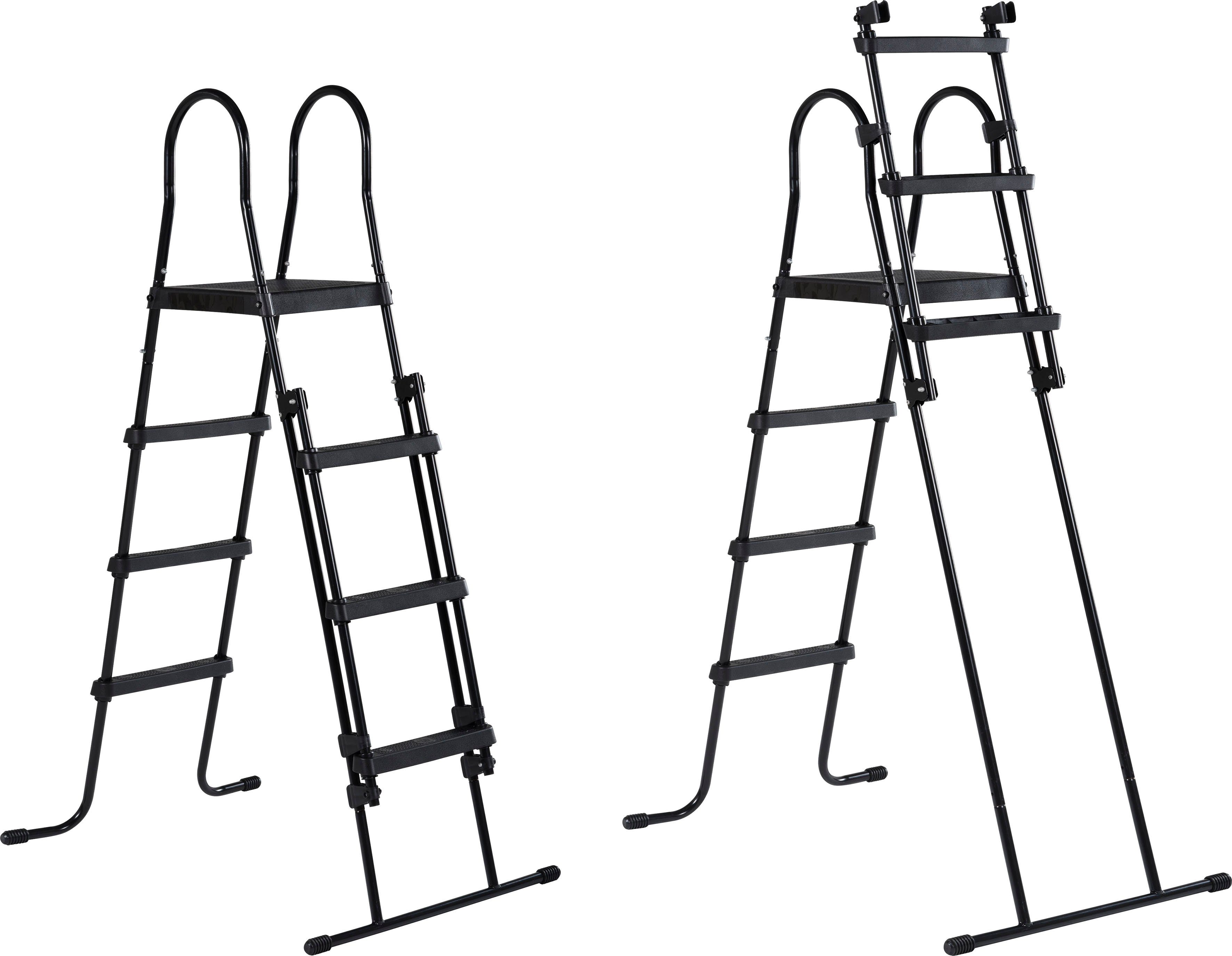 EXIT Framepool inkl. Sicherheitsleiter (Set, 4-tlg), ØxH: 427x122 cm, mit Kartuschenfilteranlage & Filterkartusche