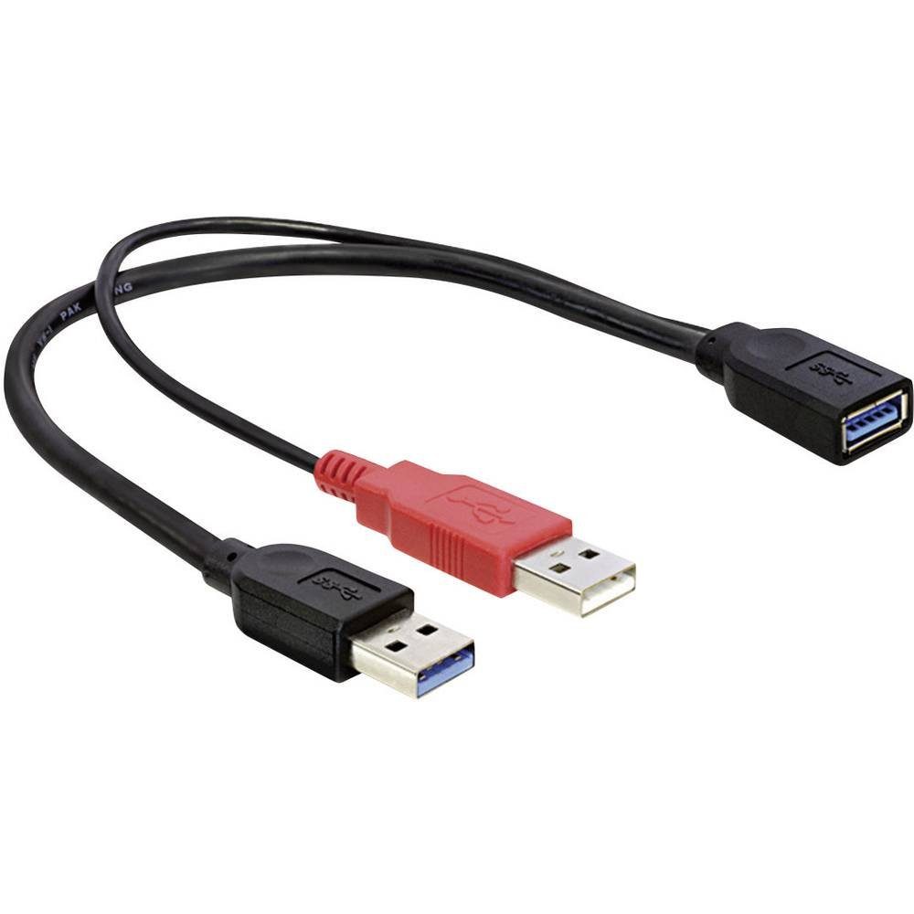 USB 3.0-A Buchse + USB 3.0-A Stecker an USB 2.0-A USB-Kabel