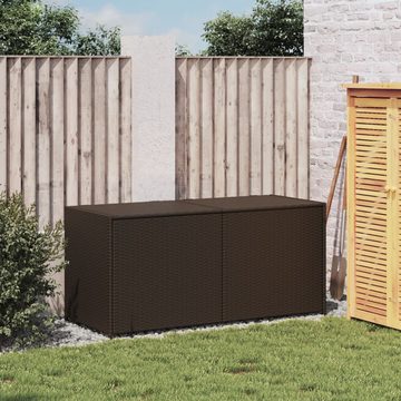 vidaXL Gartenbox Gartentruhe Braun 283L Poly Rattan