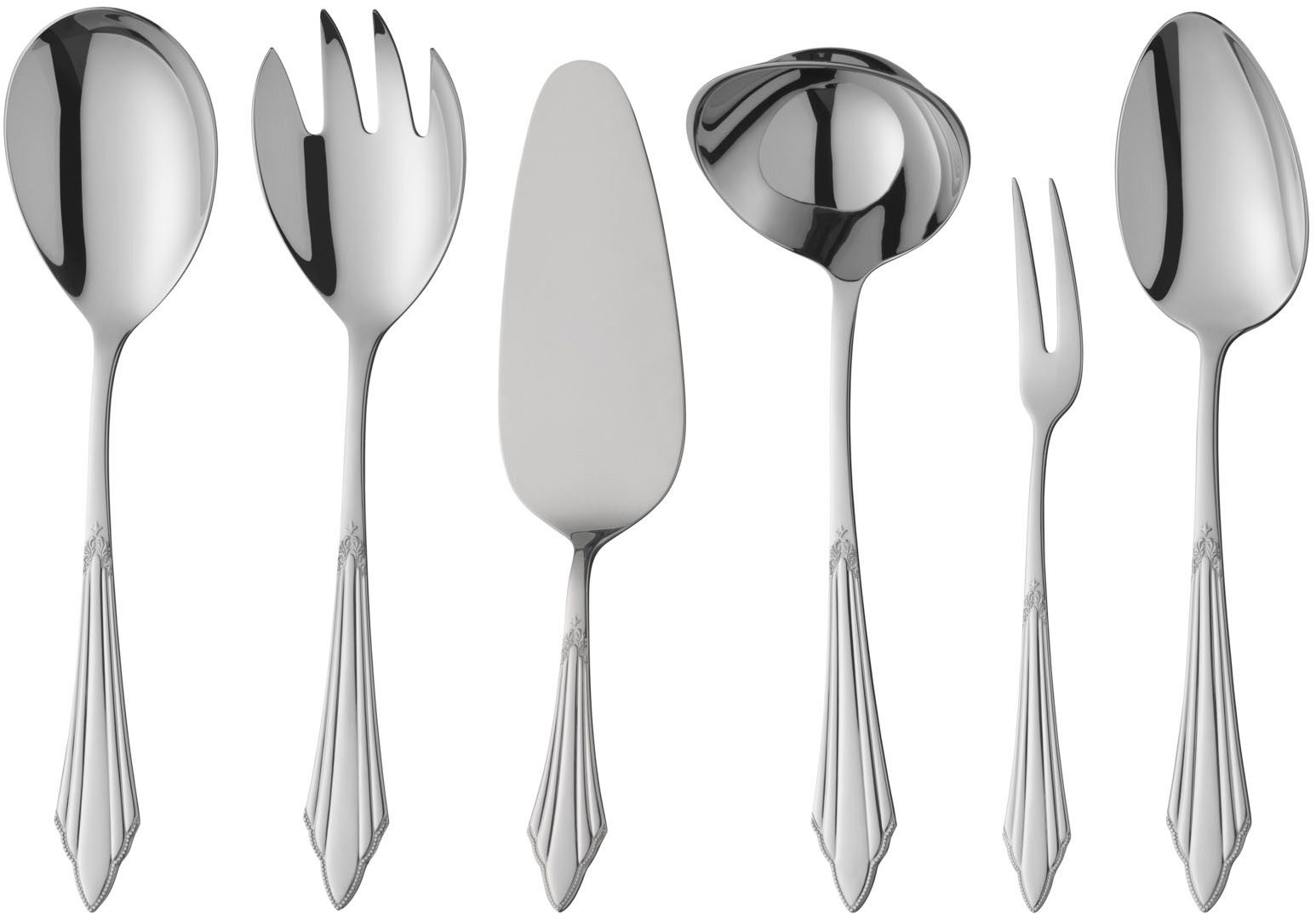 WMF Besteck-Set Fächer (66-tlg), 12 Personen, Cromargan® Edelstahl Rostfrei, ergonomisch, Cromargan protect