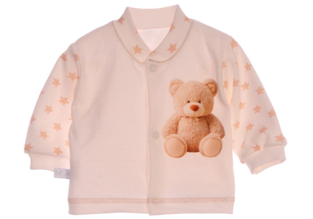 La Bortini Strampler, Jäckchen & Mütze Baby Anzug Stramplerhose Hemdchen Mützchen Set unisex (3-teilig, für Neugeborene Mädchen und Jungen) aus Baumwolle, unisex, 44 50 56 62 68 74 mit Bär
