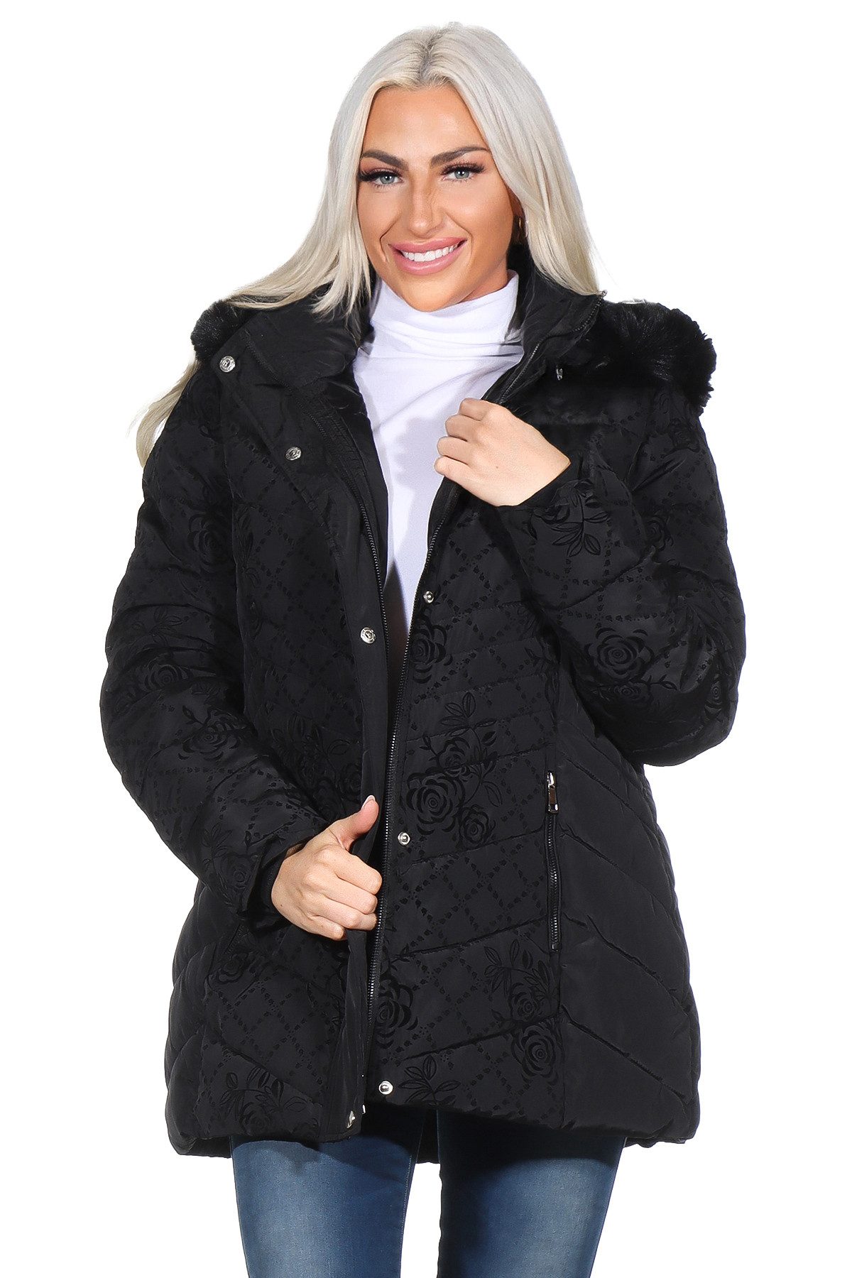 Aurela Damenmode Steppjacke Damen Winterjacke mit Teddyfutter mit abnehmbar günstig online kaufen