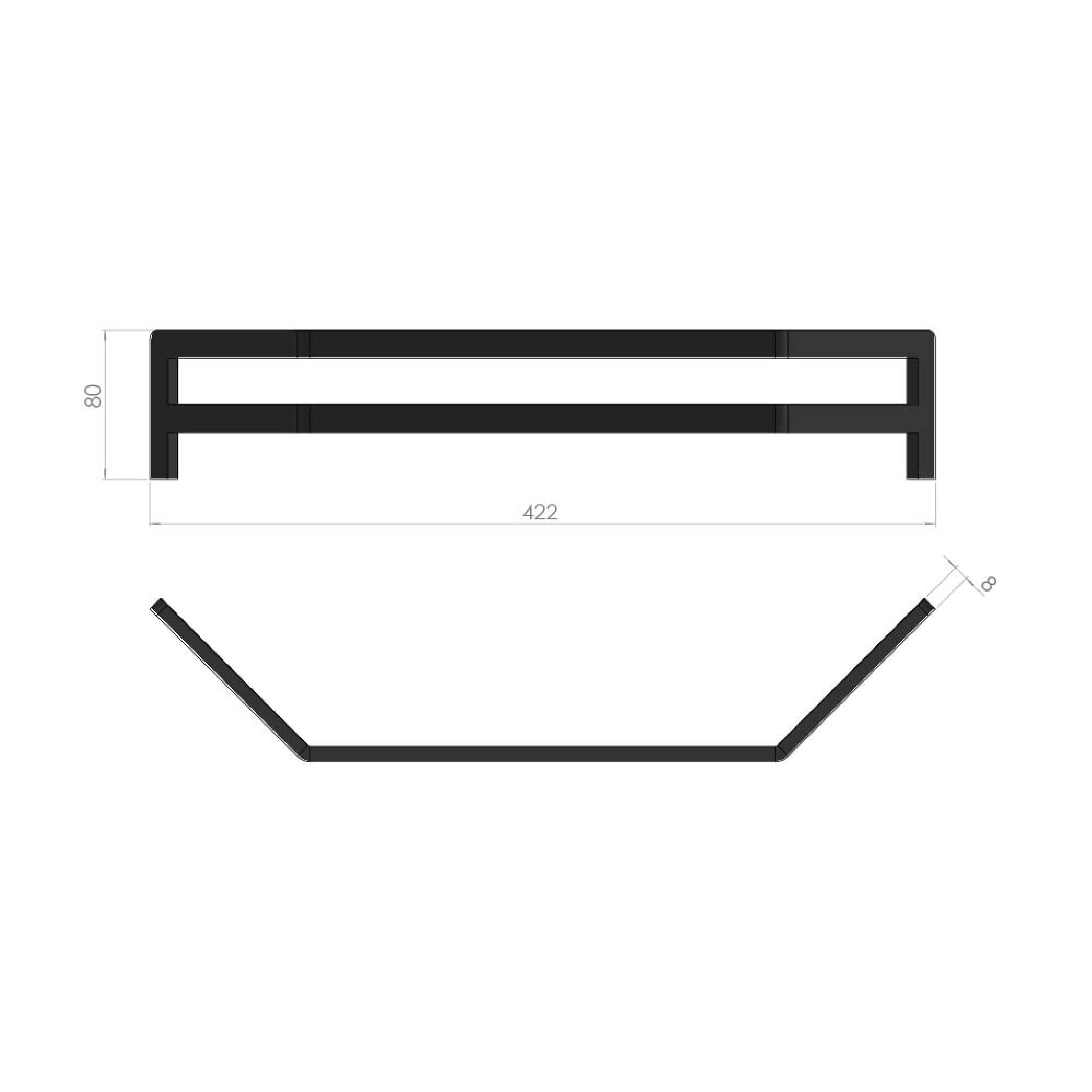 Feuerfest 123 GmbH Grillrost Kaminrost / Stehrost 420x80x4mm passend für Oranier Skandik 8**