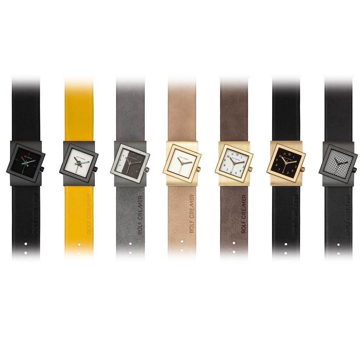 Rolf Cremer Quarzuhr Rolf Cremer Uhr Turn S 507753 Lederband, Edelstahl, gold, schlamm, (1-tlg)