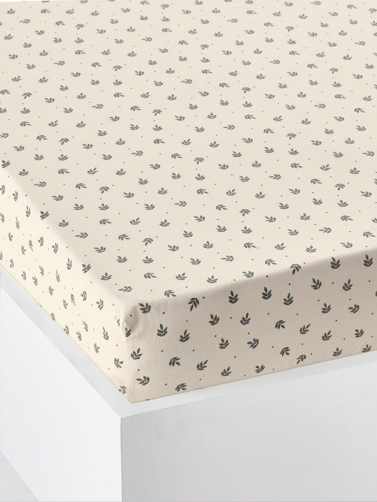 vertbaudet Spannbettlaken Kinder Spannbettlaken RETRO FLOWERS, Recycelte Baumwolle