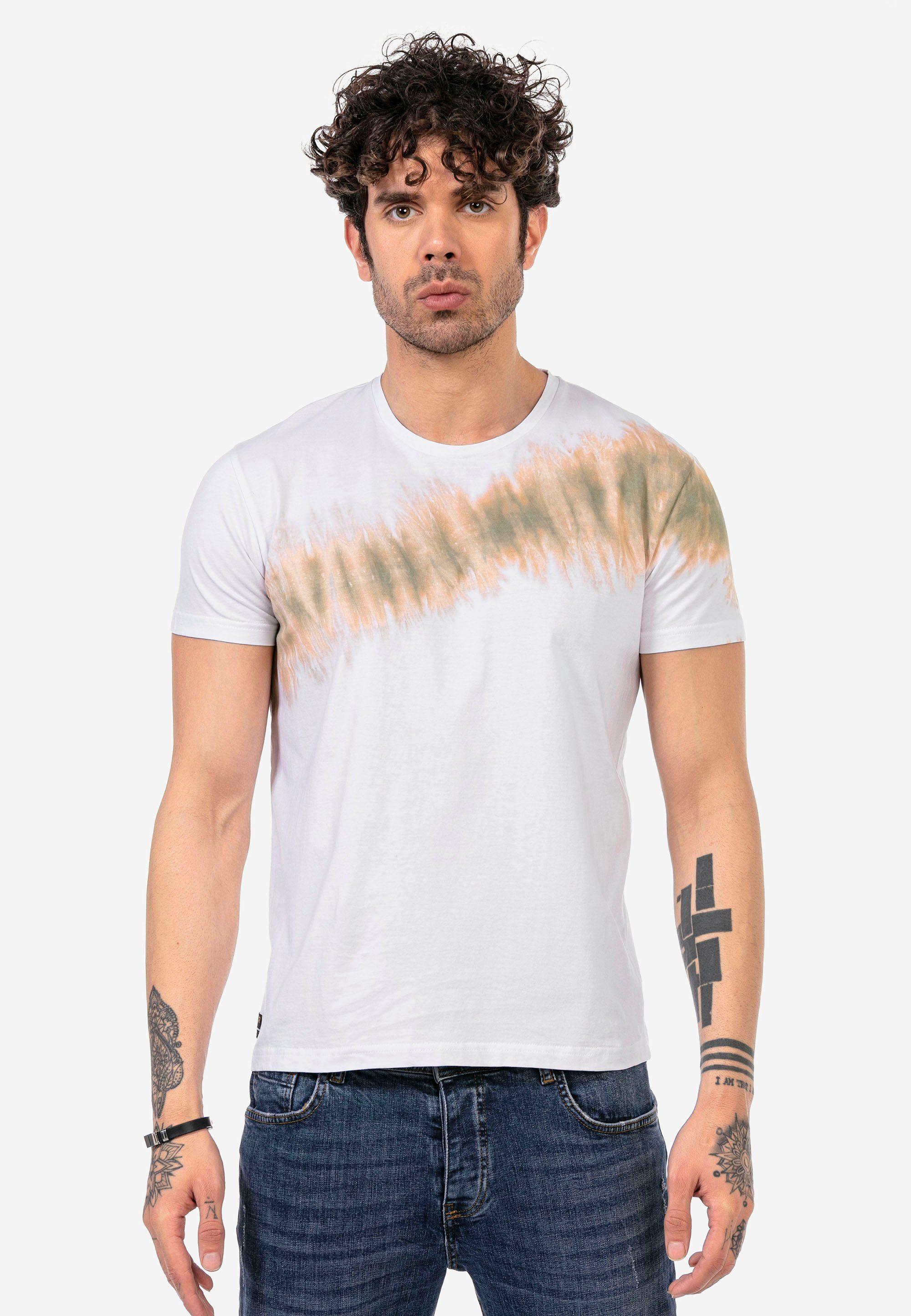 RedBridge T-Shirt Surprise in trendigem Batik-Design
