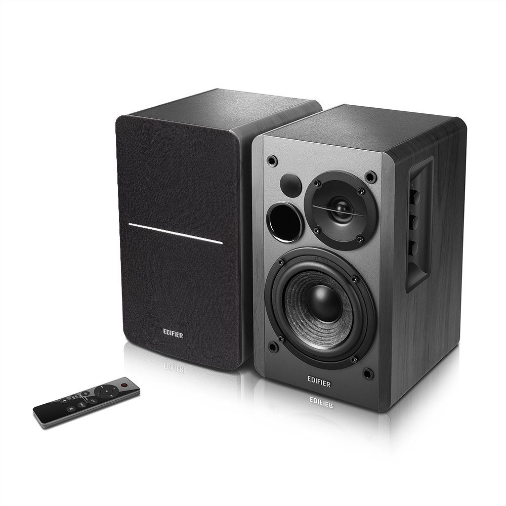 Edifier® R1280DBs mit Subwoofer Ausgang Bookshelf Hi-Fi Speakers Regal-Lautsprecher 2.0 (A2DP, AVRCP, aptX, 42 W, Bluetooth-Regallautsprecher mit optischem Eing – Bild 2 von 5