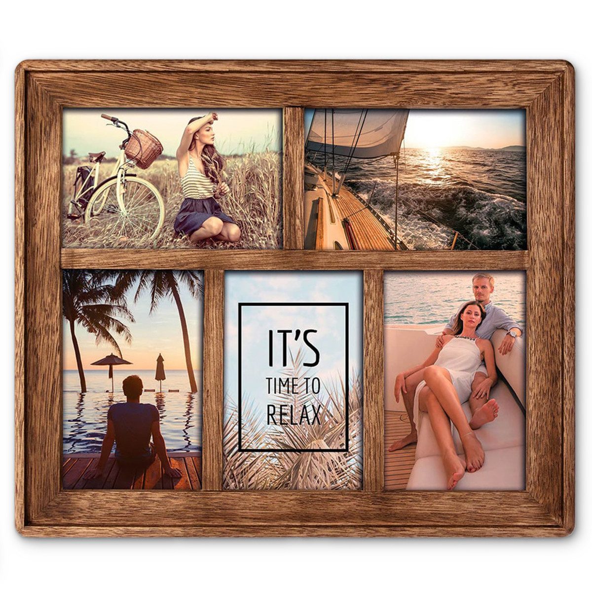 matches21 HOME & HOBBY Bilderrahmen Vintage Holz Bilderrahmen Collage recht günstig online kaufen