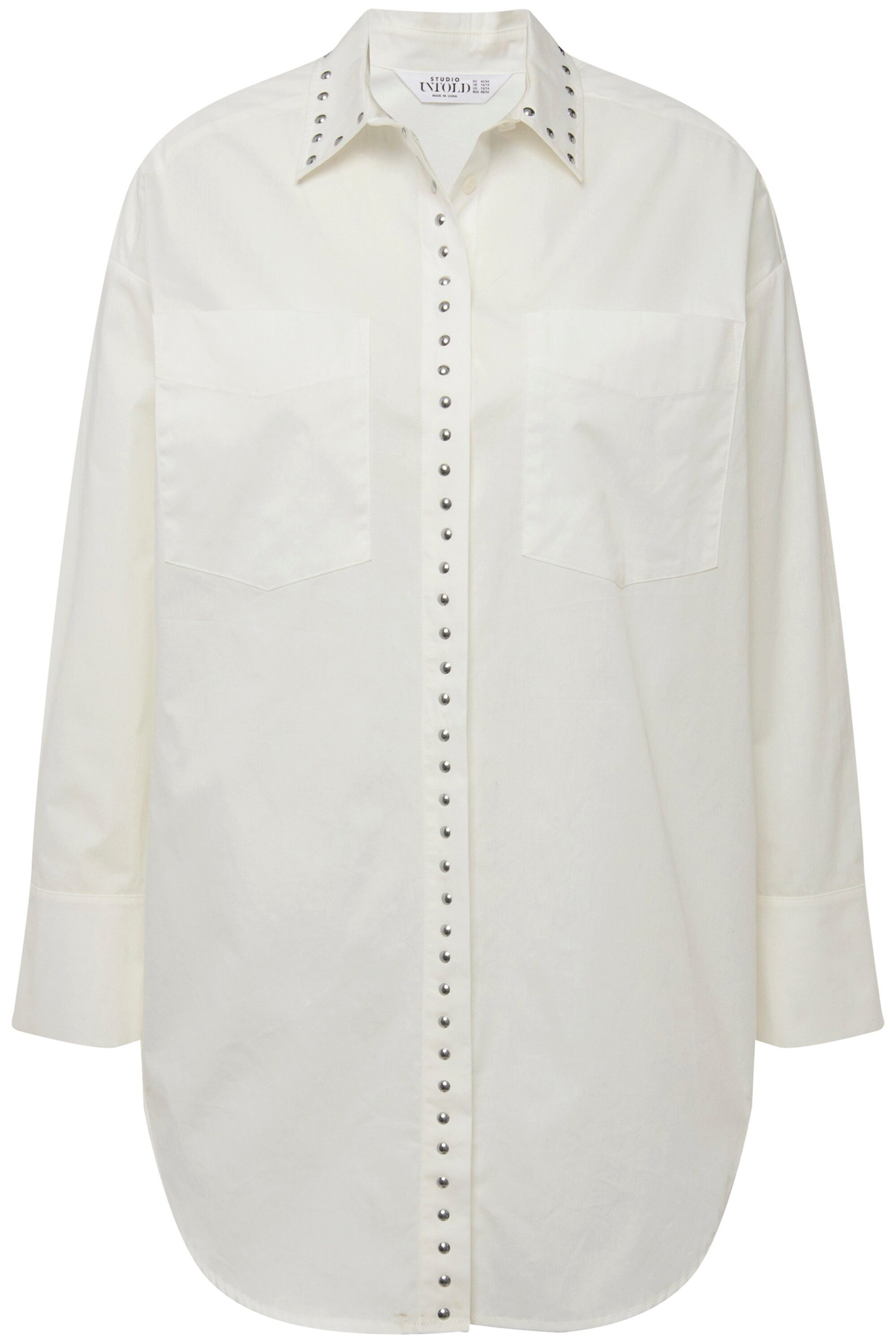 Studio Untold Hemdbluse Hemd oversized Ziernieten günstig online kaufen