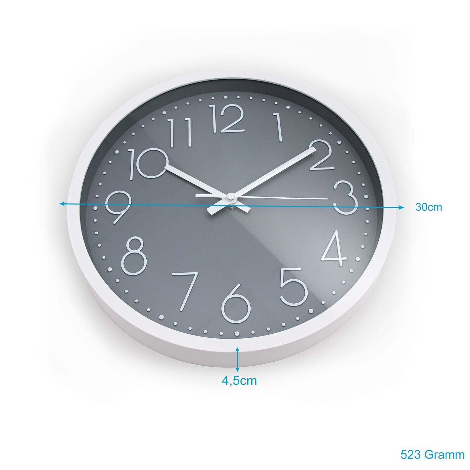 Intirilife Wanduhr (Wanduhr lautlos, ohne Tickgeräusche klassiche moderene günstig online kaufen