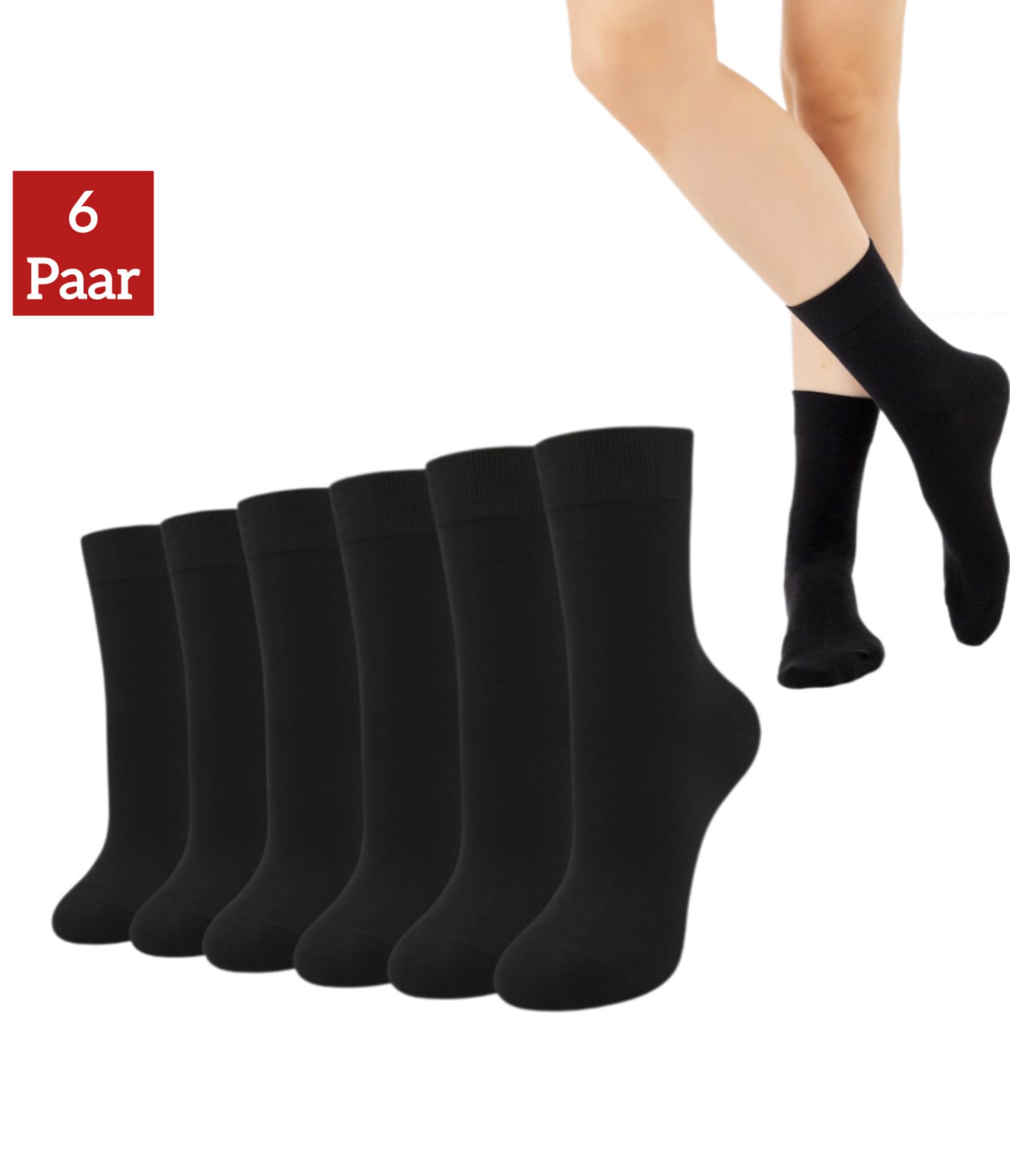 NERS Businesssocken (6-12 Paar) aus gekämmter Baumwolle für Damen & Herren, ohne Gummibund (6-Paar, 6 - 12 Paar) Premium Socken ohne drückende Naht, gegen Schweißfüße