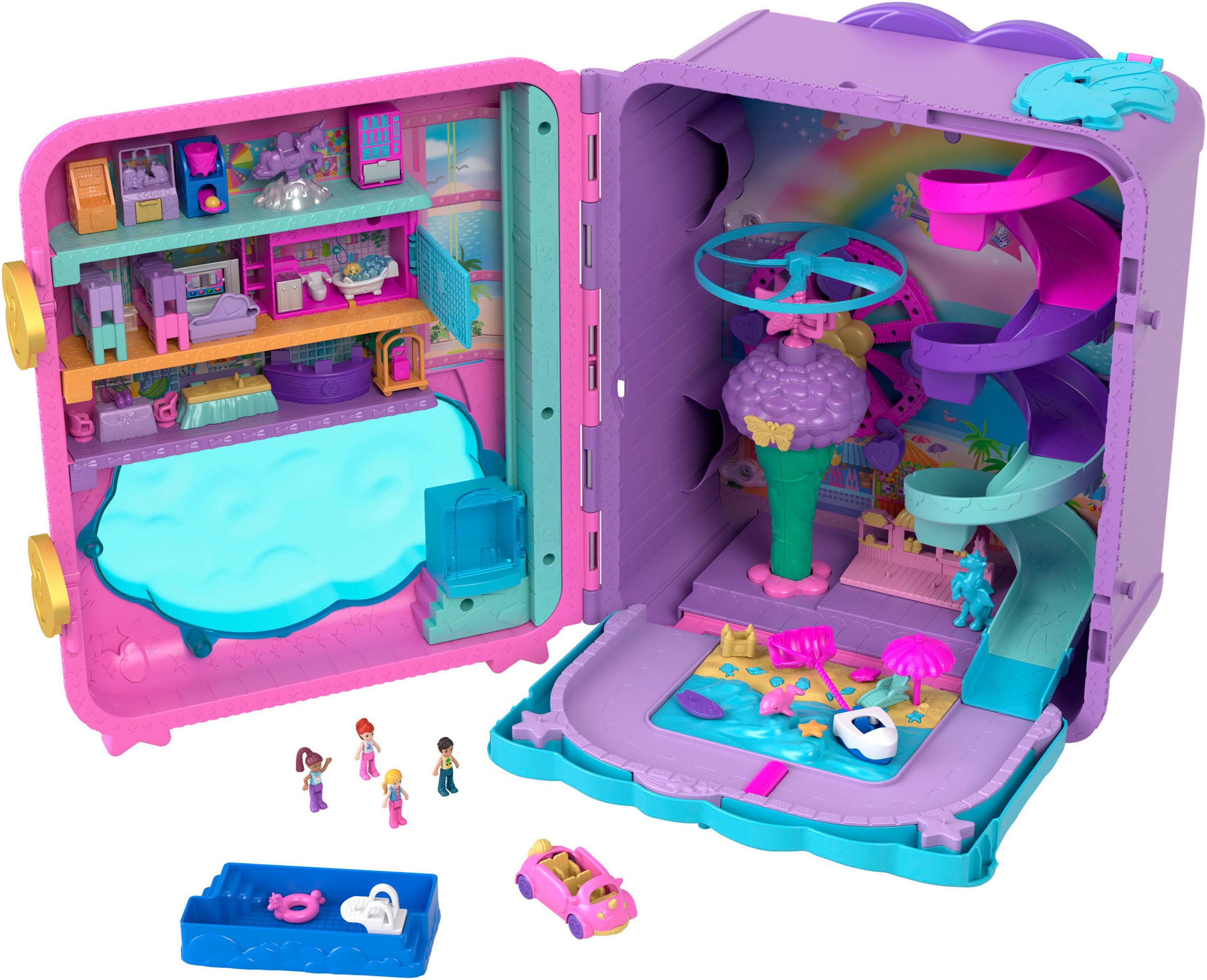 Polly Pocket Spielwelt Pollyville Urlaub im Rollkoffer