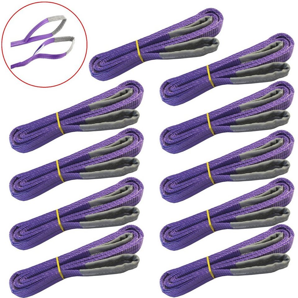 10er Set Rundschlinge 2000 Kg 2to Grün 4 M Umfang Hebeband Hebeschlinge Hebegurt 12133858