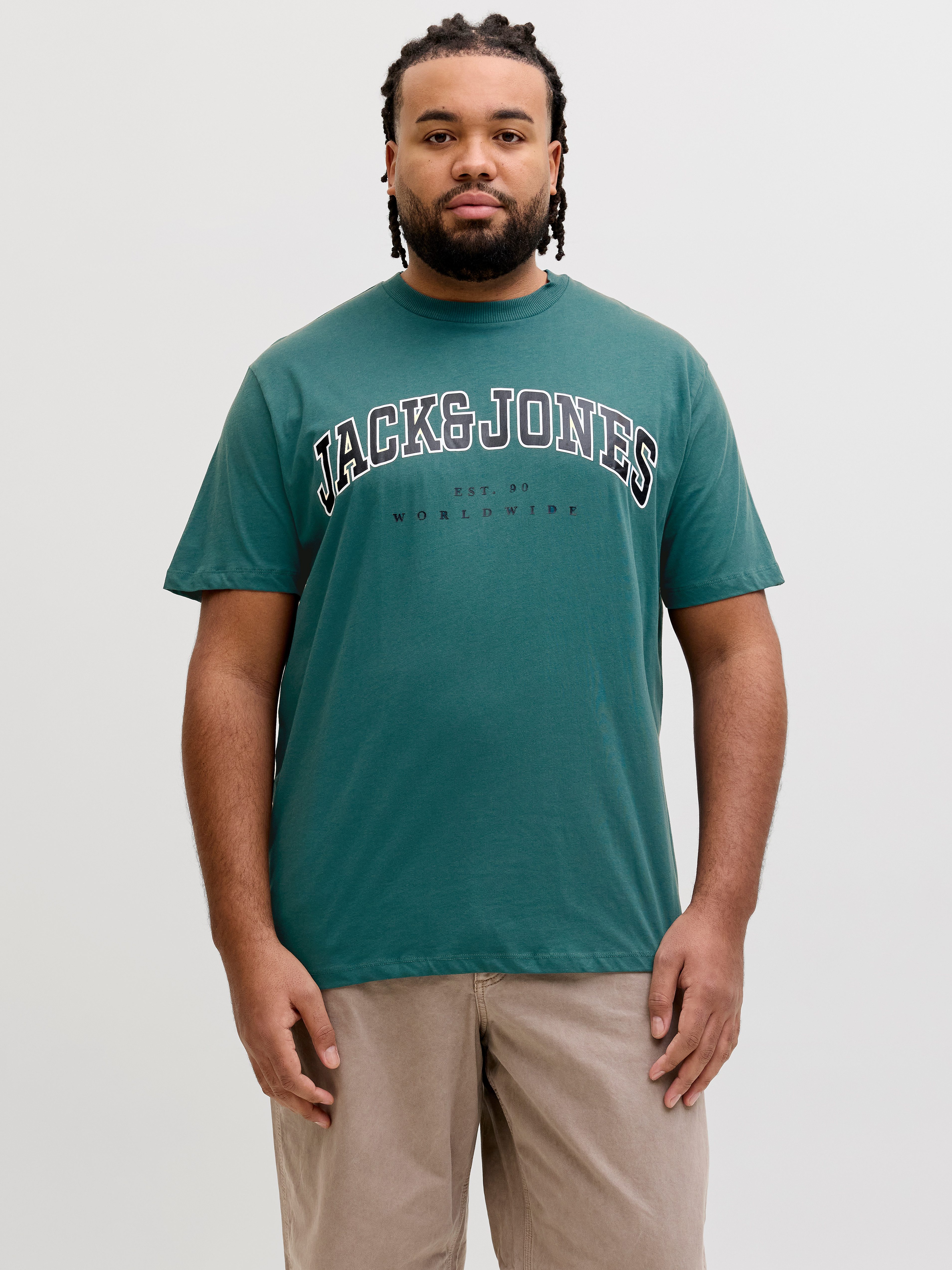 Jack & Jones PlusSize T-Shirt JJECALEB VARSITY TEE SS O-NECK NOOS PLS mit L günstig online kaufen