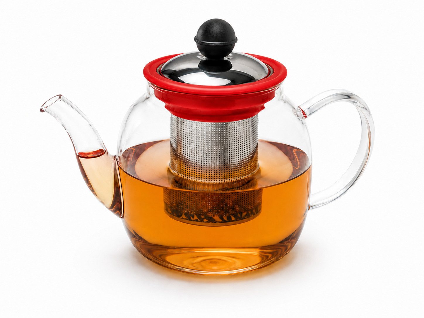 Rungassi Teekanne Glas Teekanne 1000 ml mit Glasfilter & Deckel Elegante Teezubereitung, (Teekanne mit Glasfilter und Deckel)