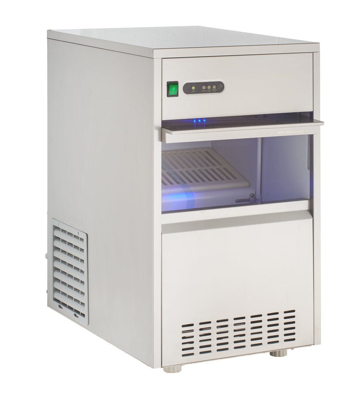 GastroHero Elektrischer Eiswürfelbereiter Eiswürfelbereiter 50 kg/24h Hohlkegel Eiswürfelmaschine Bar