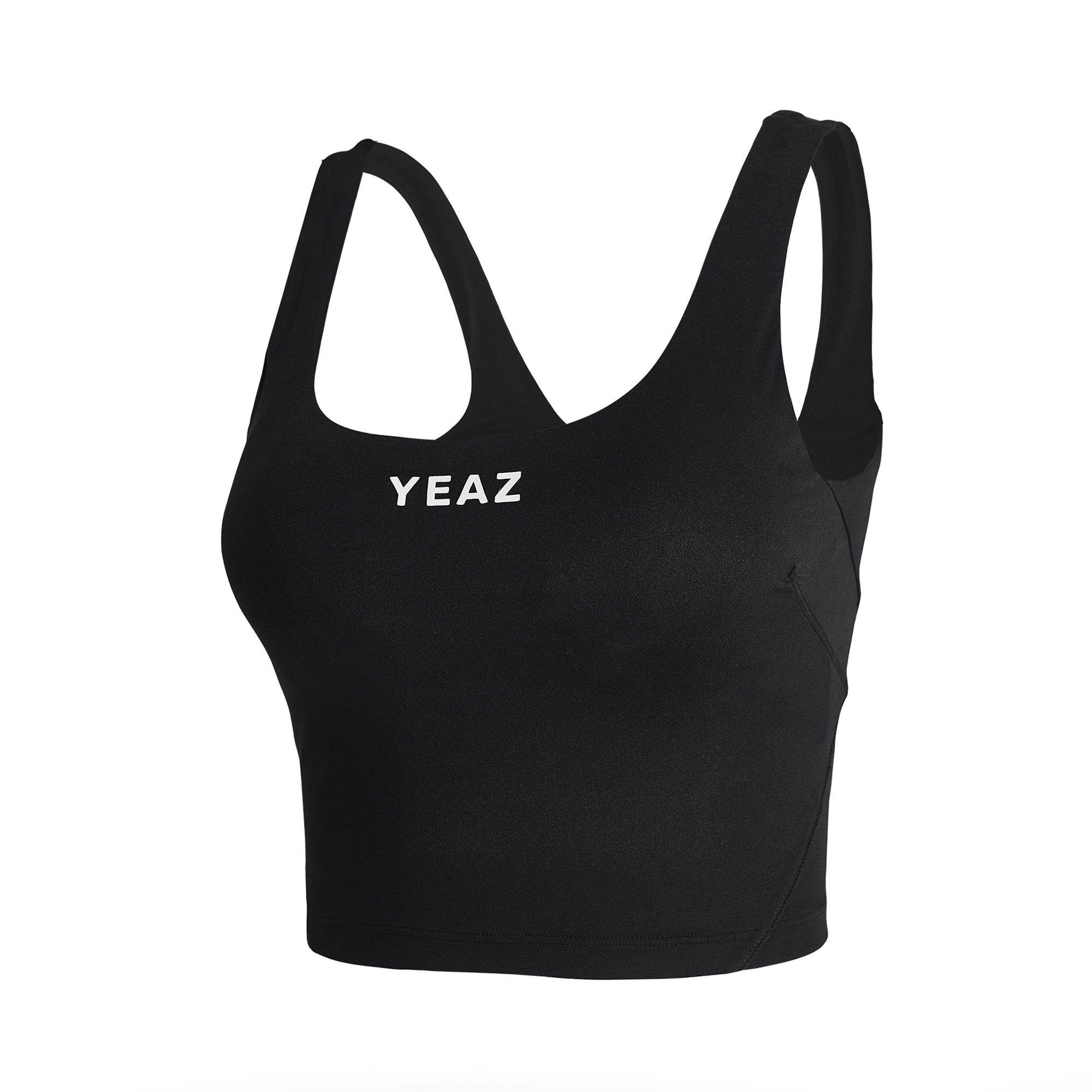 & sportliches YEAZ Materialien schwarz ein Yogatop Innovative top (1-tlg) Shape TODAY