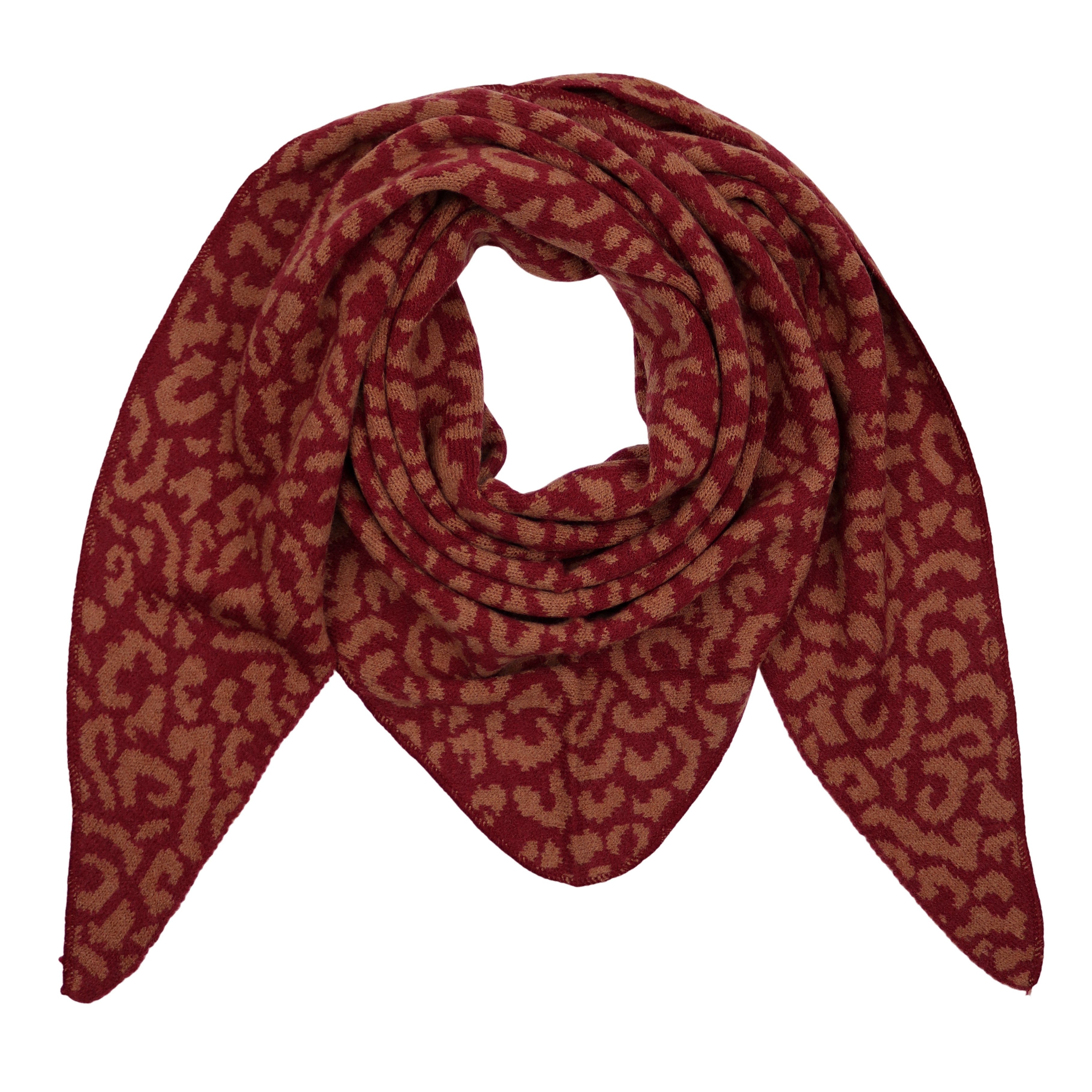 MIRROSI Dreieckstuch kuschliger und warmer Dreiecksschal ca.190x80 cm, (Leo Muster; Neue Kollektion Herbst/Winter 2025), Trendiges LEO-Design, wärmend & weich