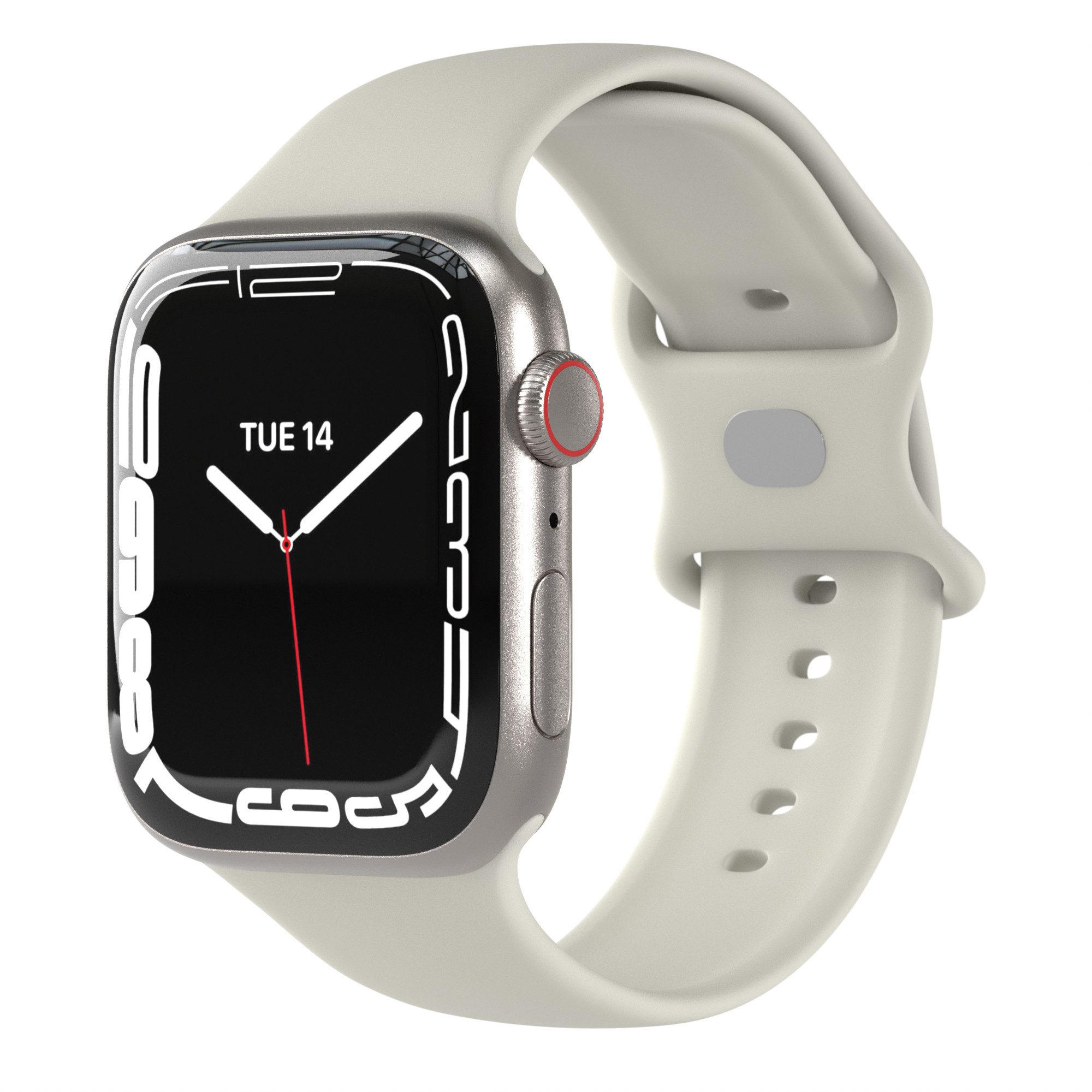EAZY CASE Uhrenarmband Silicon Armband iWatch 10 9 8 7 6 5 4 3 2 SE Ultra, Uhrenband Druckverschluss Damen Herren Joggen Armband Silicon Taupe