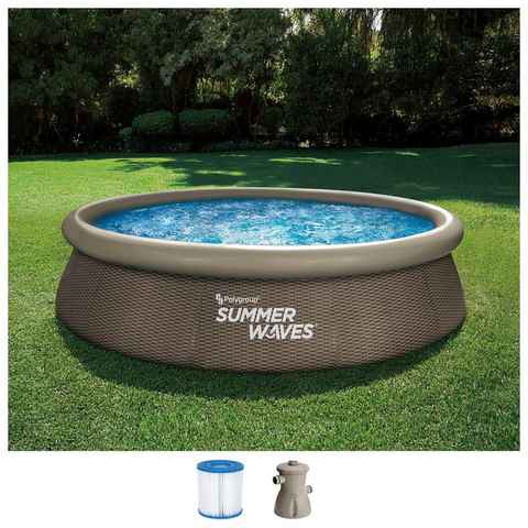 SummerWaves Quick-Up Pool (Set, 3-tlg), ØxH: 366x76 cm