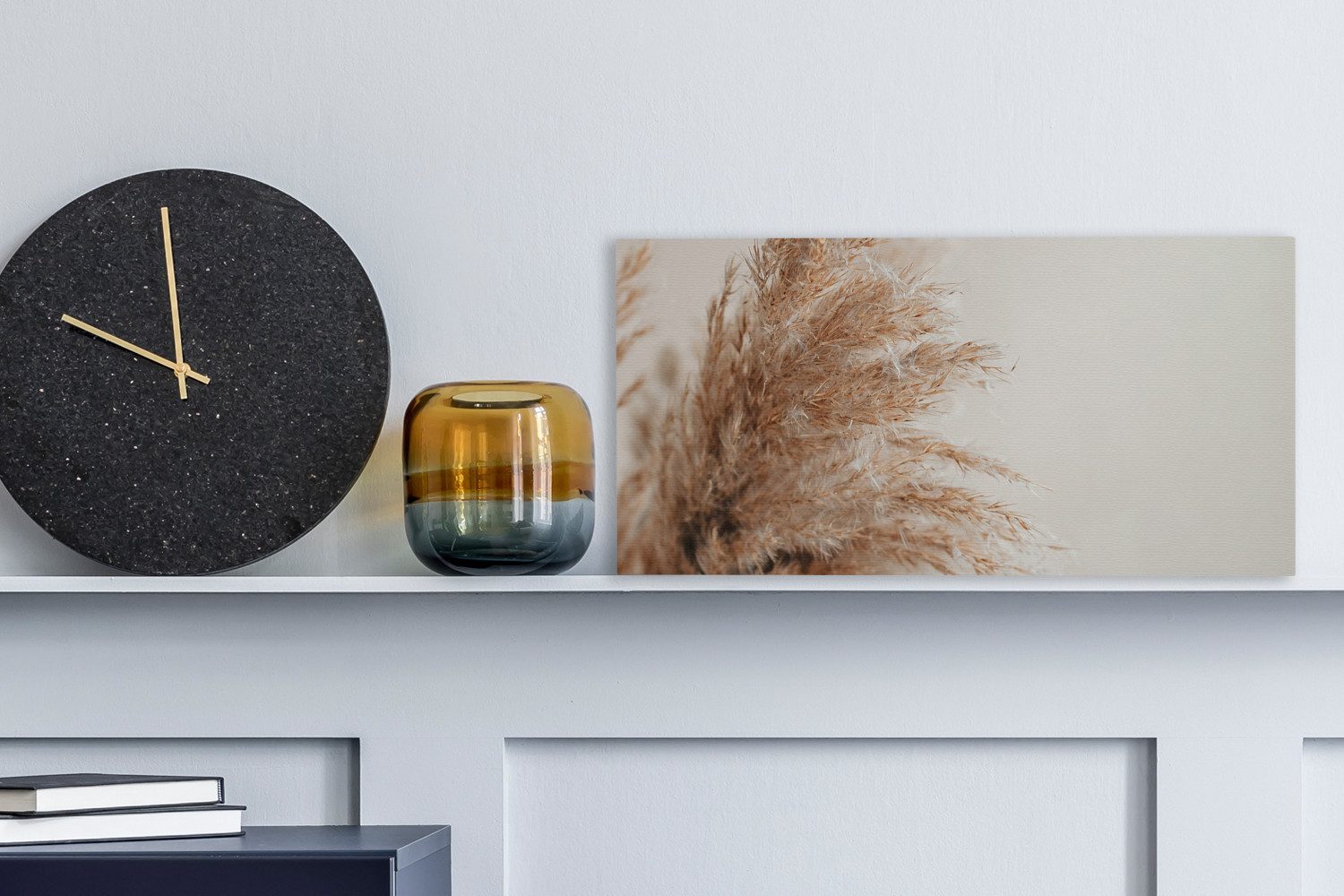 OneMillionCanvasses® Leinwandbild Panorama Gras - Pflanzen - Natur - Pampas günstig online kaufen