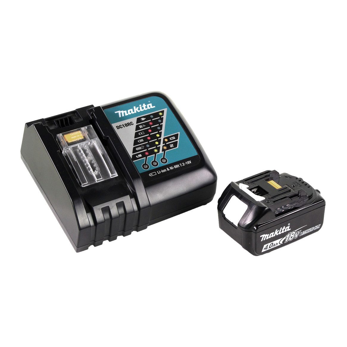 Makita Akku-Handkompressor DMP 180 RM1 Akku Kompressor 18 V 8,3 bar + 1x Akku 4,0 Ah + Ladegerät
