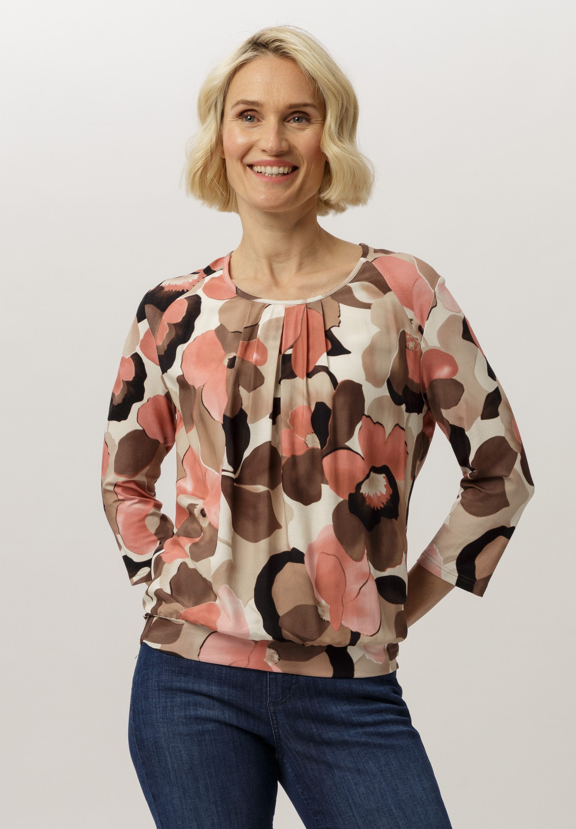 FRANK WALDER Blusenshirt mit aparter Faltenpartie günstig online kaufen