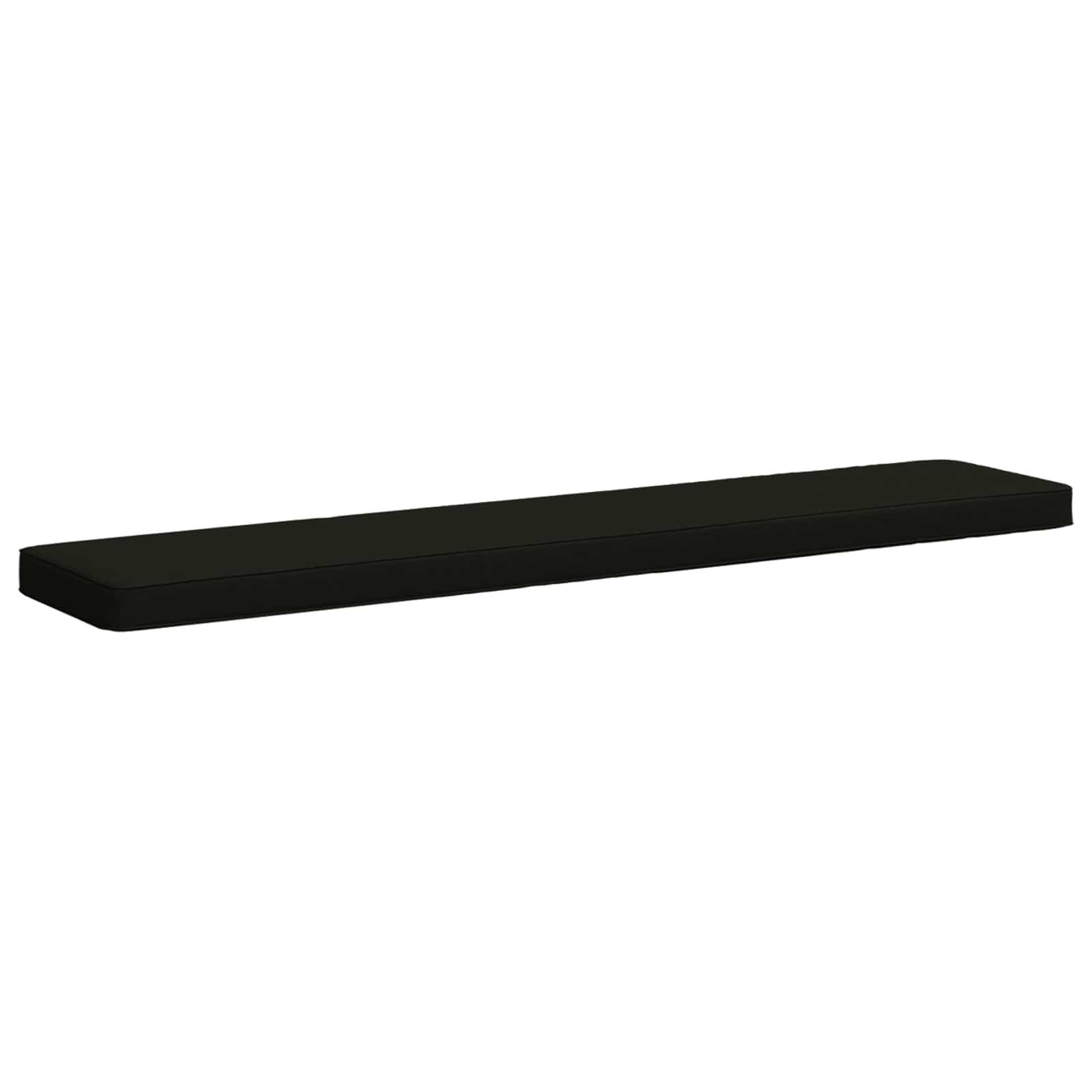 vidaXL Sitzauflage 1-teiliges Bankkissen VUGHT 100 % Polyester Schwarz, (1 St)