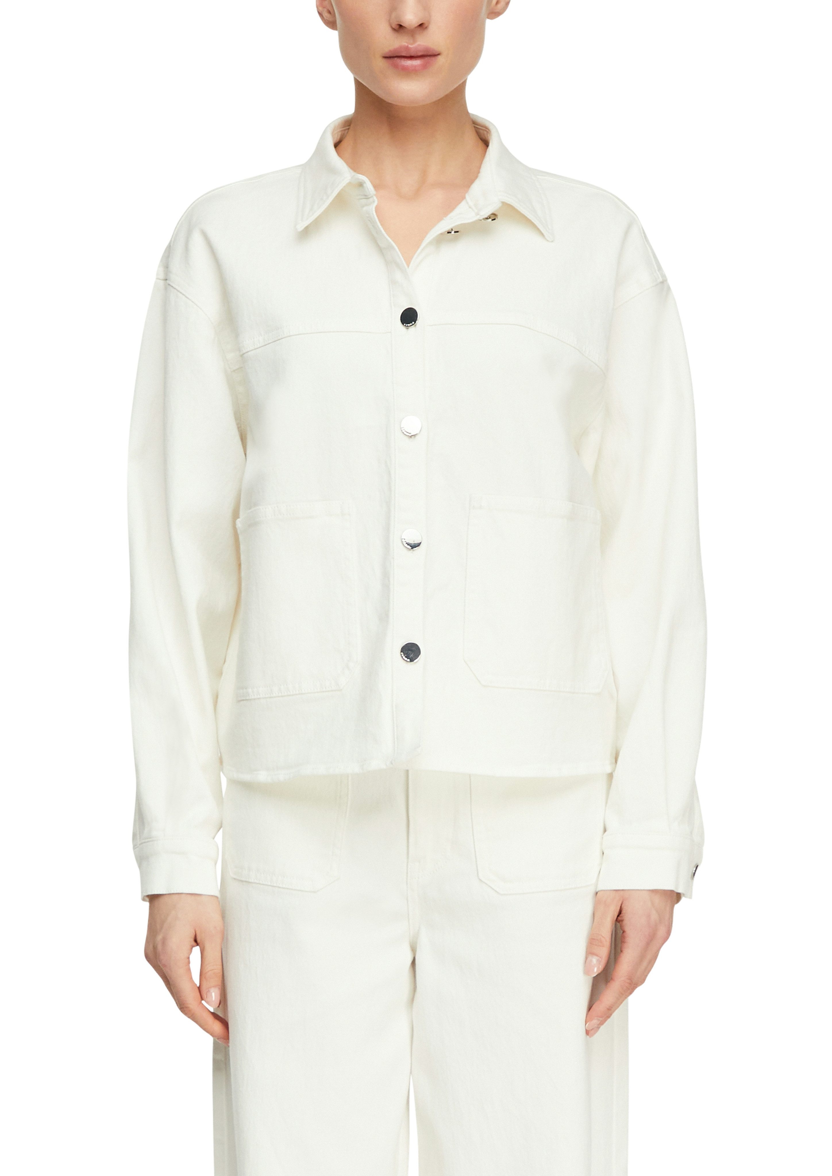 comma Kurzjacke mit Hemdkragen