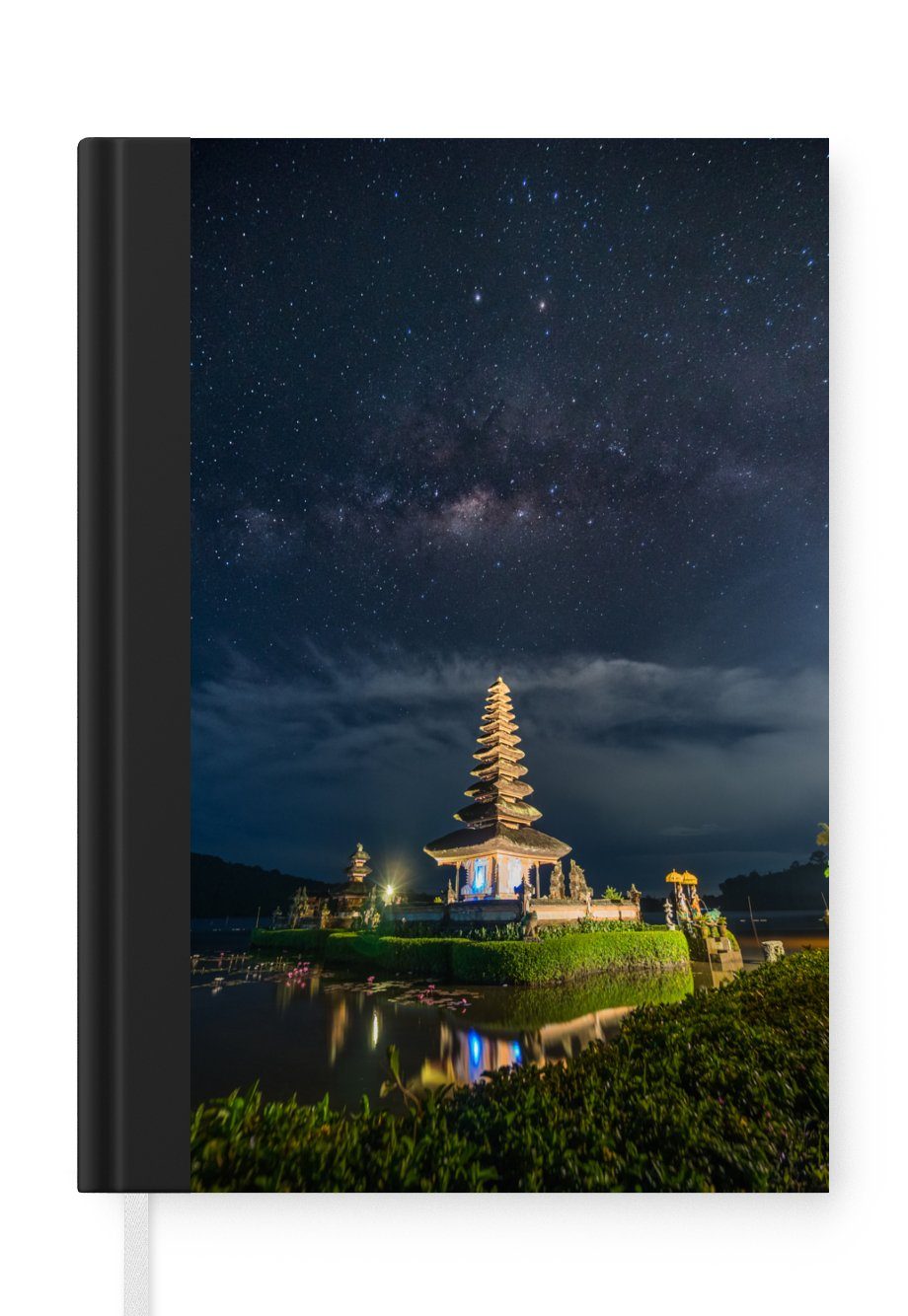 Seiten, Pura Tagebuch, Milchstraße Journal, Notizheft, Bali, auf Ulun MuchoWow über Notizbuch Danu 98 A5, Bratan-Tempel Haushaltsbuch dem Merkzettel,