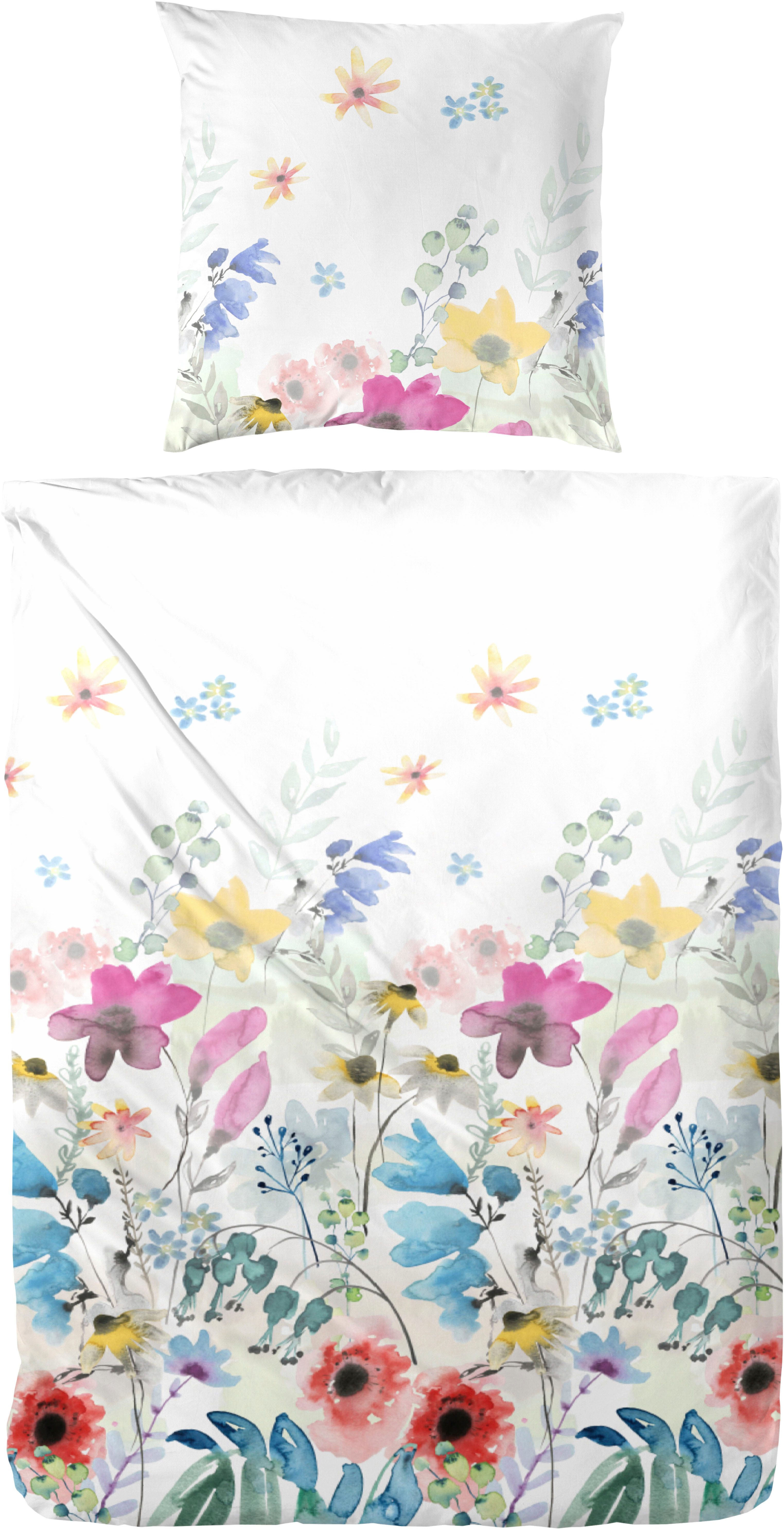 Primera Bettwäsche Mako-Satin-Bettwäsche Alpine Garden, Mako-Satin, günstig online kaufen