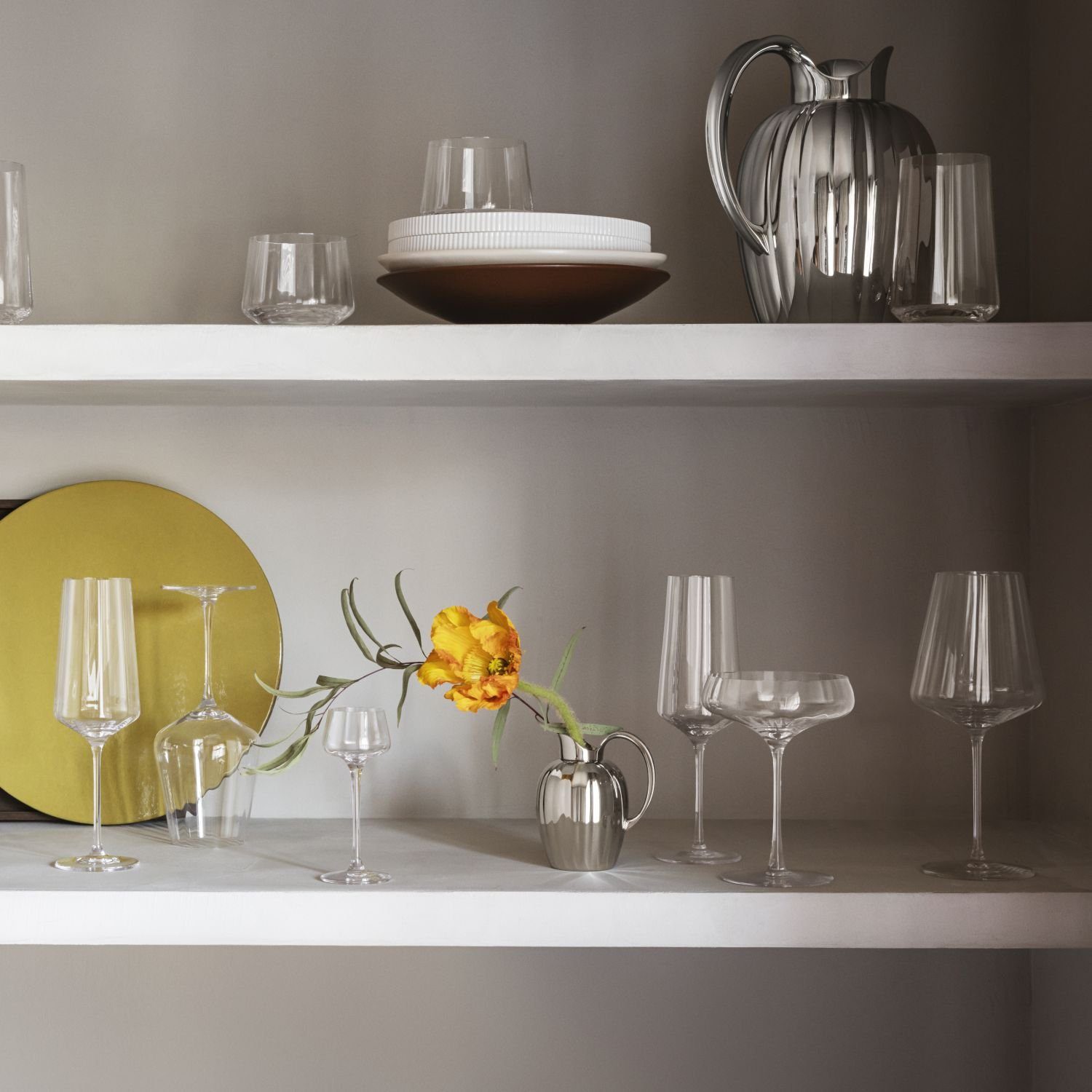 Georg Jensen Weinglas Bernadotte, Kristallglas, 6er Set