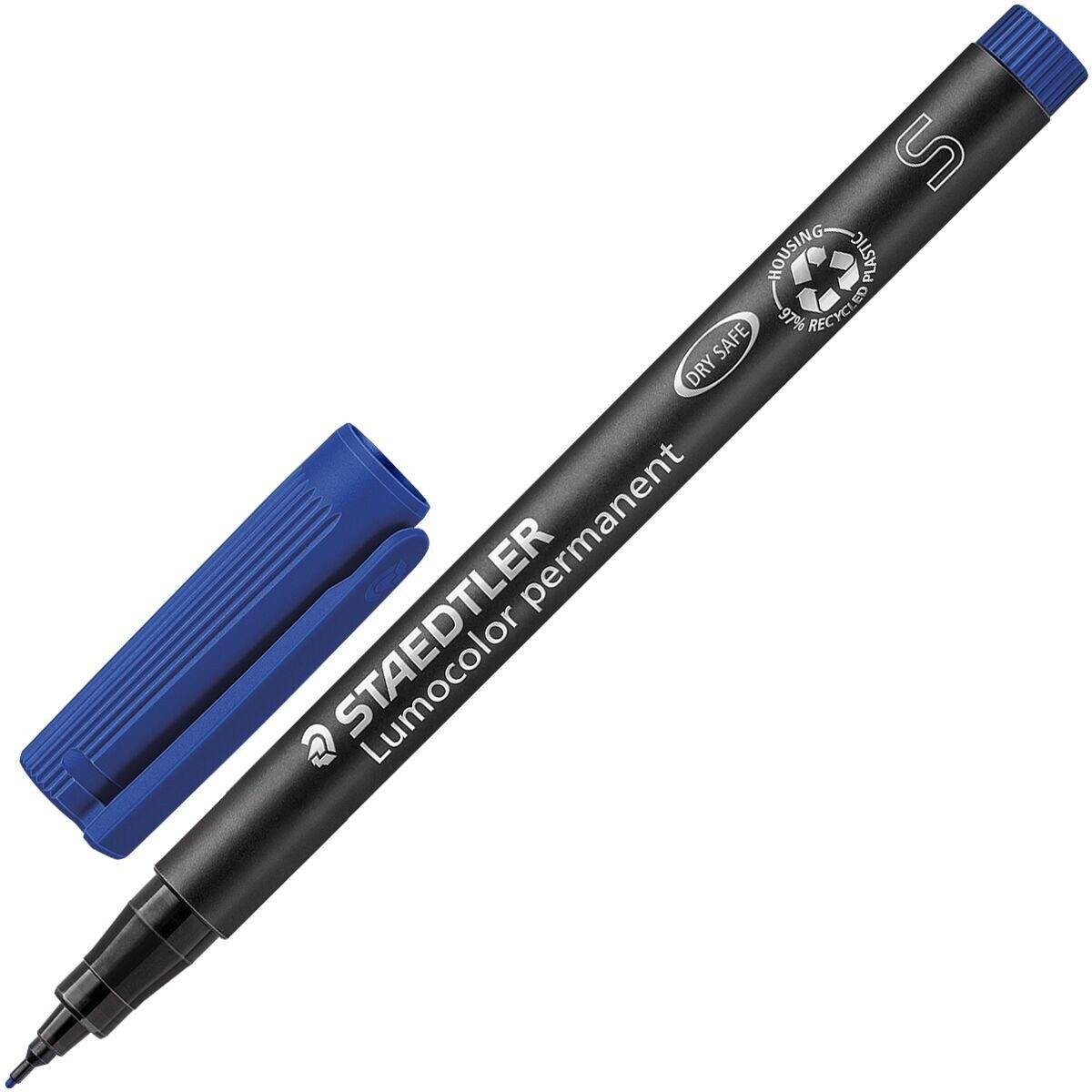 STAEDTLER Permanentmarker Lumocolor permanent S, (1-tlg), wisch- und wasserfest