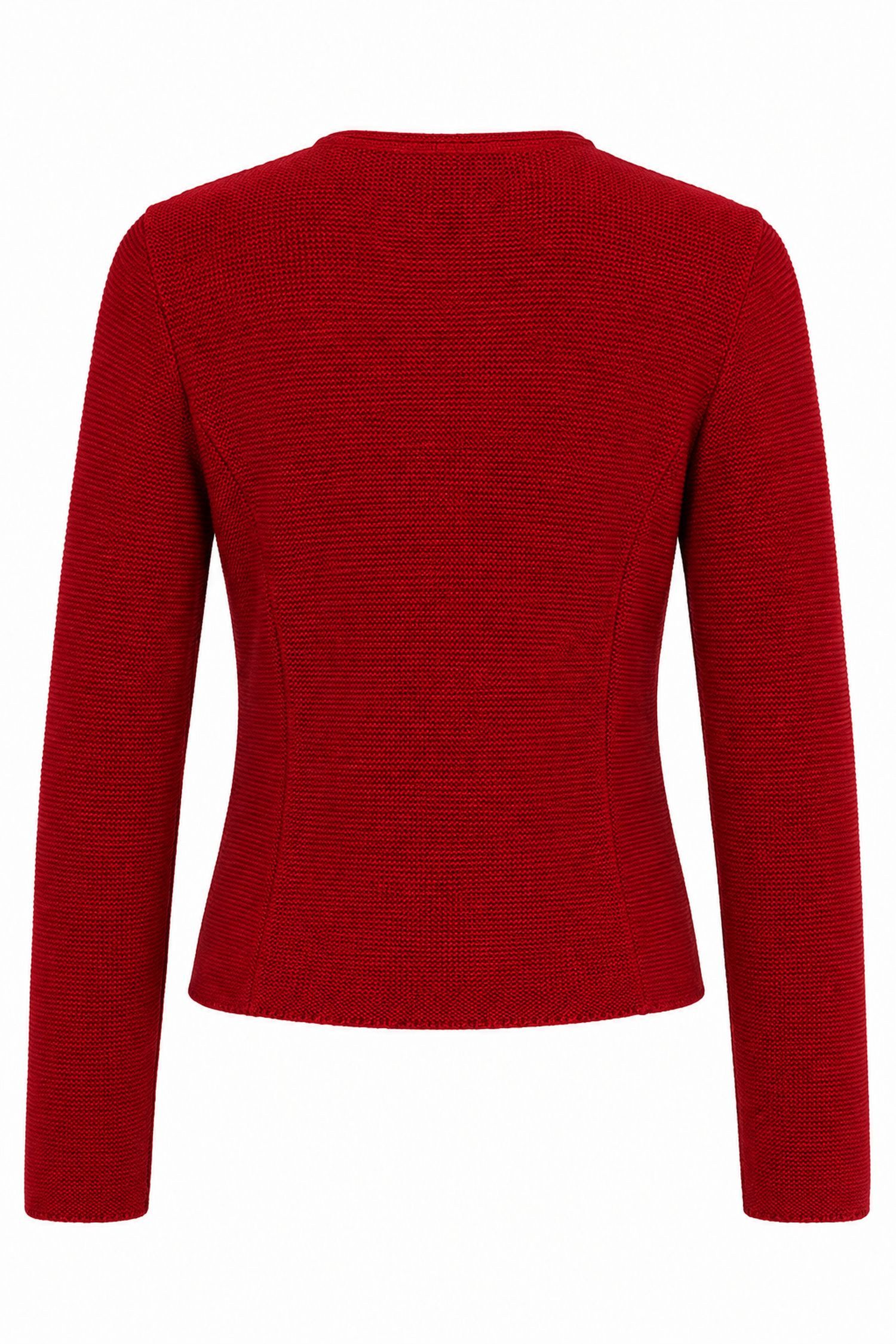 Isar-Trachten Trachtenstrickjacke Isar-Trachten Damen Strickjacke 'Saskia', Rot – Bild 3 von 3