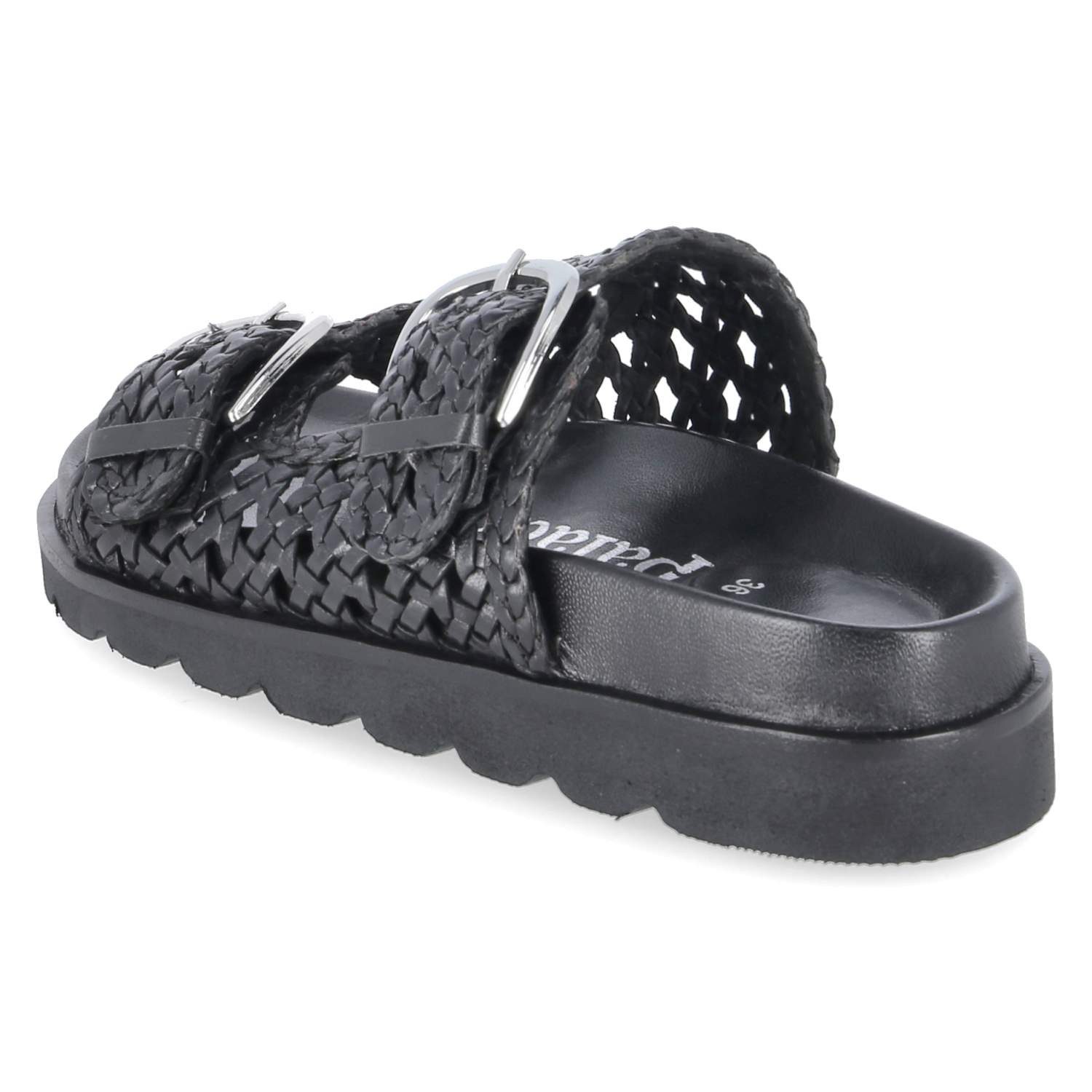Palado Palado Flache Pantoletten 6RS0060702 2100 Damen Glattleder black Pantolette – Bild 3 von 5