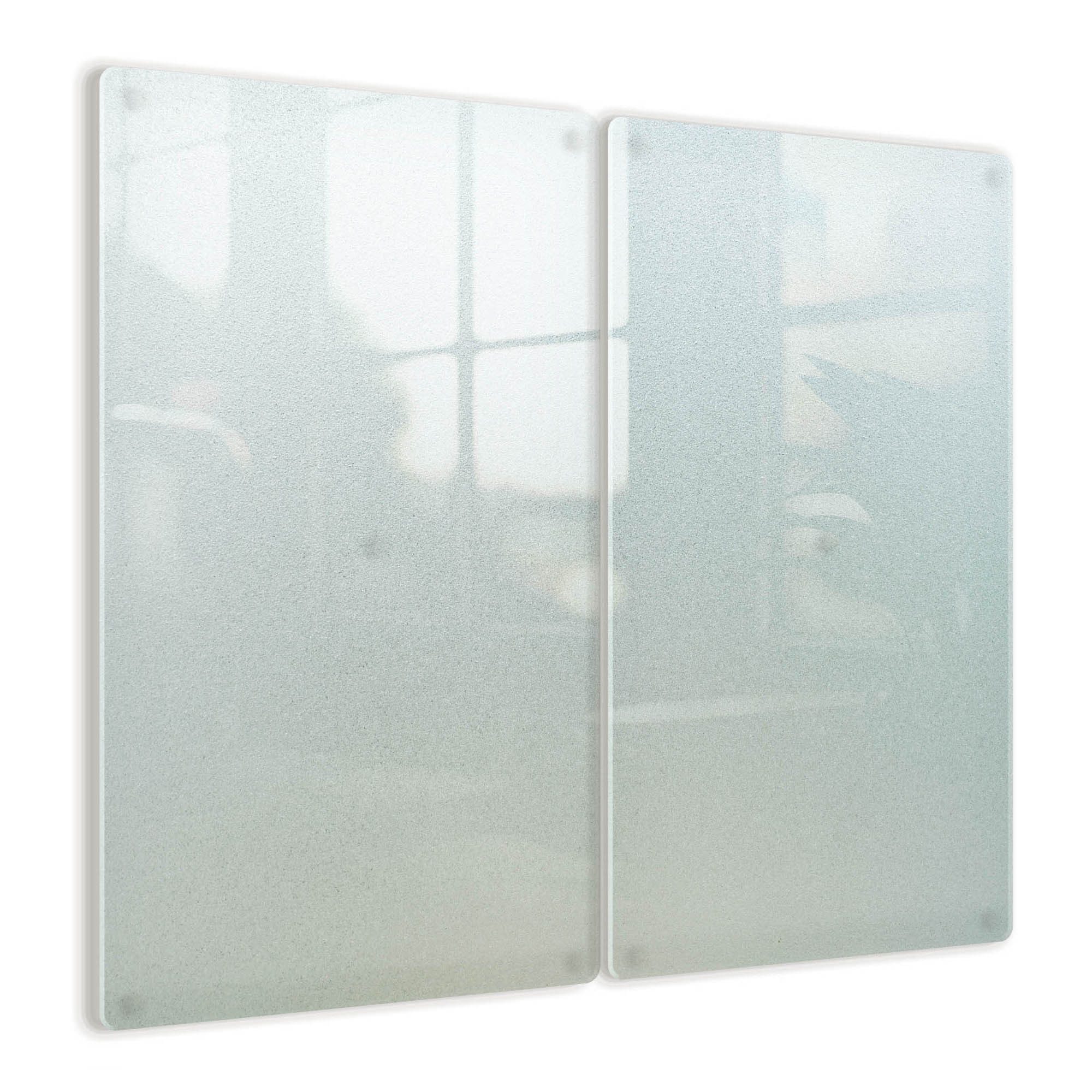 Tulup Herd-Abdeckplatte Kochfeld Schutzplatte aus Gehärtetem Glas Transparent, Milchig, Matt, (2 tlg), Set mit zwei