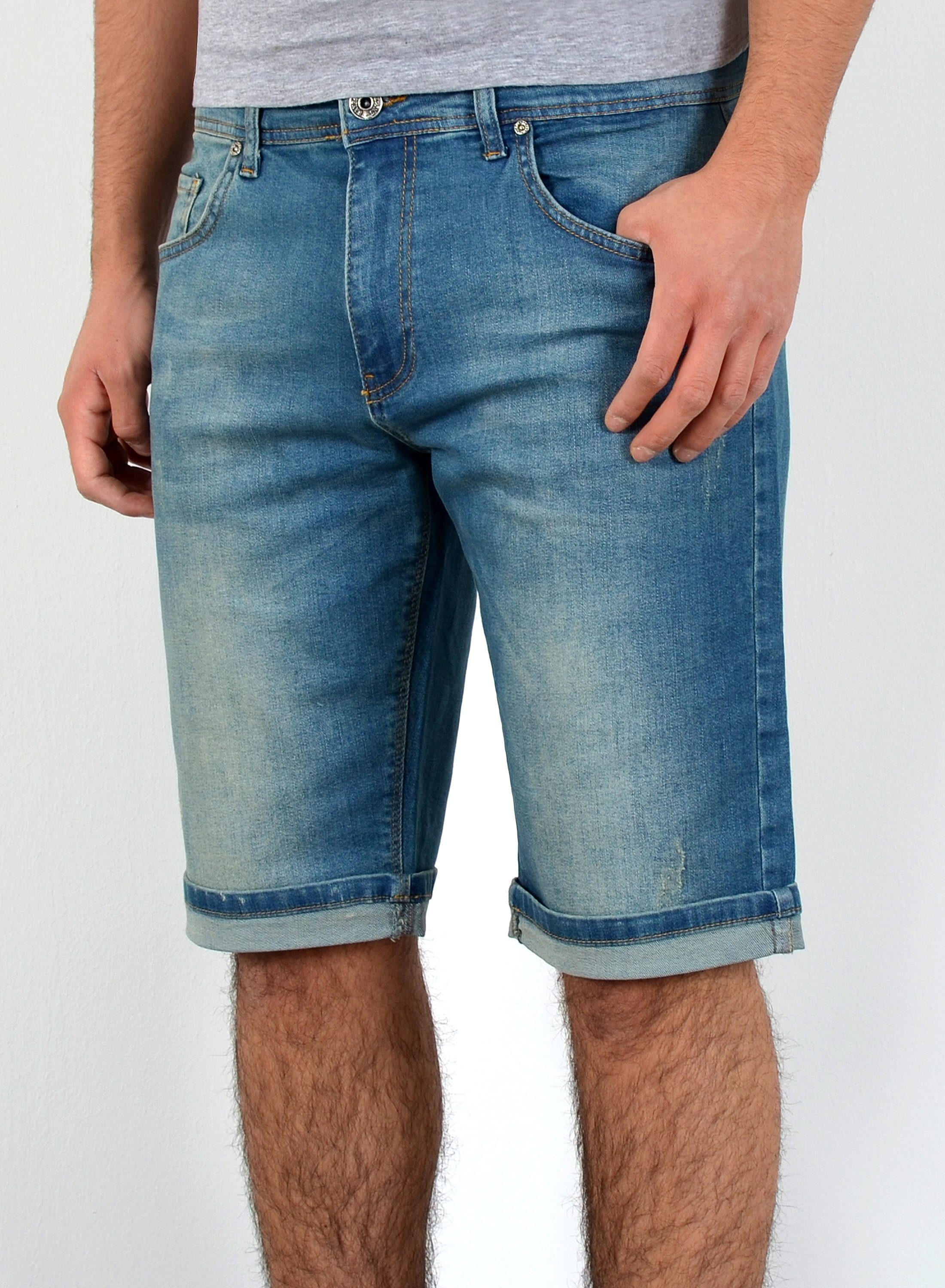 Shorts kurze Große kurze Jeansshorts Capri Jeans ESRA Herren Größe, Herren Capri mit mit Comfort A360 Jeanshose, Herren Hose, Herrren Destroyed Jeansshorts Herren Übergröße Herren Look, Hose Plussize Shorts mit Jeanshose Stretch, Jeans 5 / Regular A360 bis Hellblau Jeans Hose Rissen Jeans Capri Straight Herren Pocket,