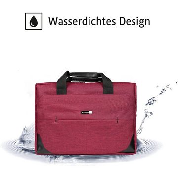 Laptoptasche CK35 17 zoll businesstasche bordeaux laptoptasche Aktentasche Laptopfach bis 17,3 Zoll Notebook tasche wasserdichtes design schultertaschen damen