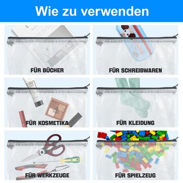 Caterize Dokumententasche Mesh Dokumentenmappe mit Reißverschluss, Wasserdichte Zipper Beutel