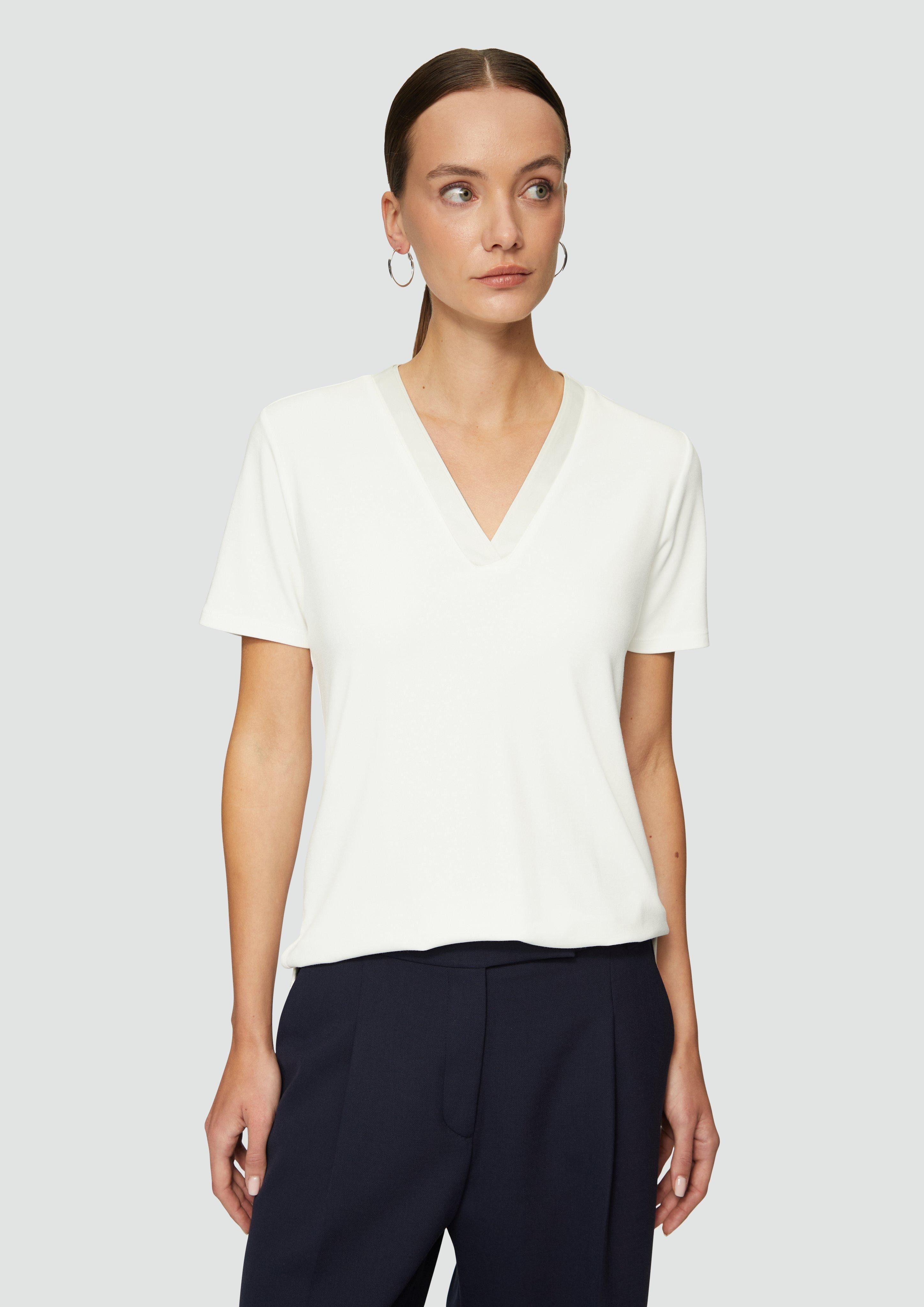 s.Oliver BLACK LABEL Kurzarmshirt T-Shirt mit günstig online kaufen